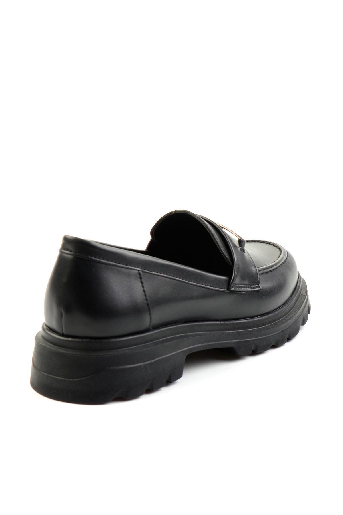 Bambi Siyah Kadın Loafer Ayakkabı K01997010709 görsel 5