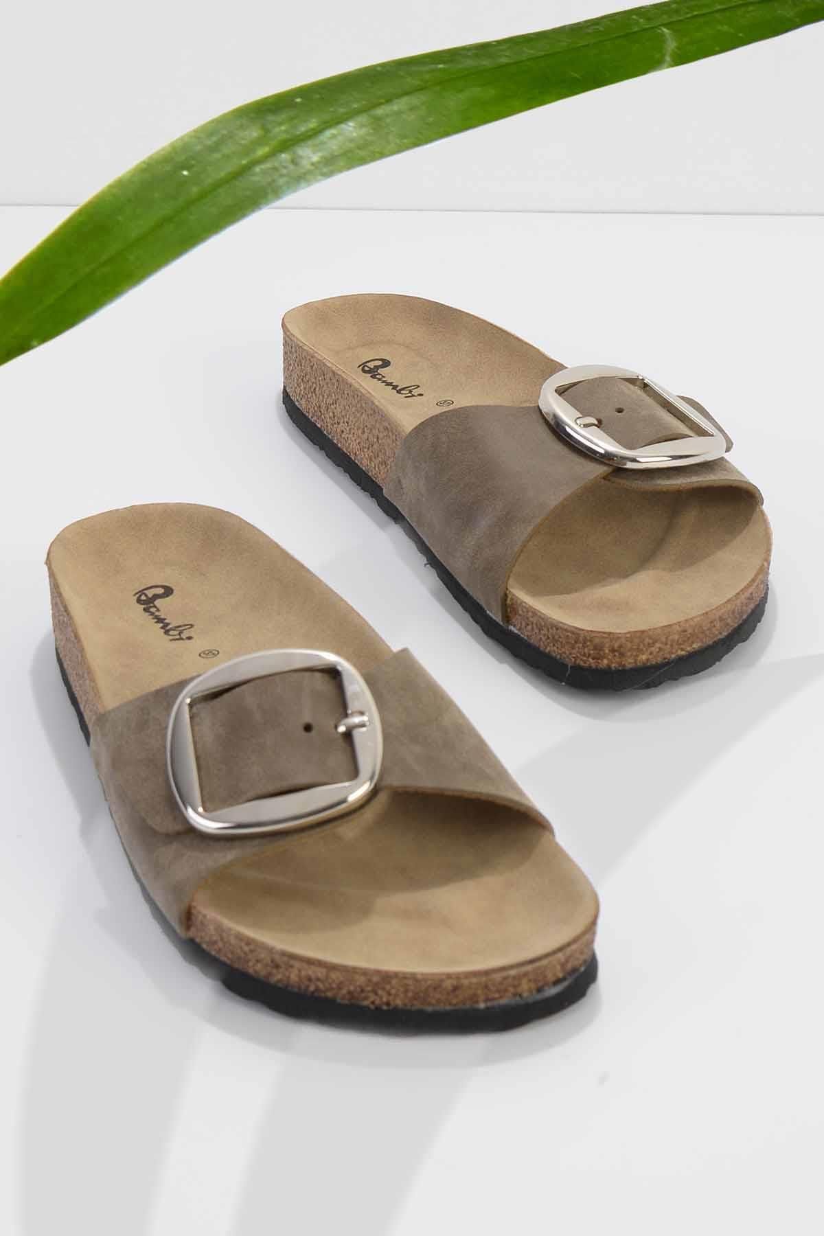 دمپایی زنانه Mink Nubuck K04819200001 Bambi