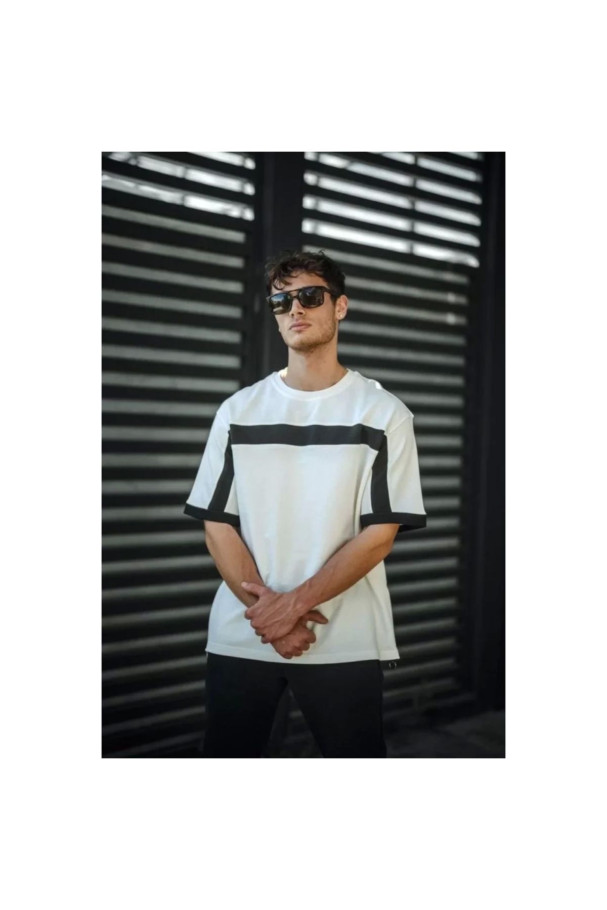 Narnuga Unisex Yandan Fermuarlı Parçalı TShirt