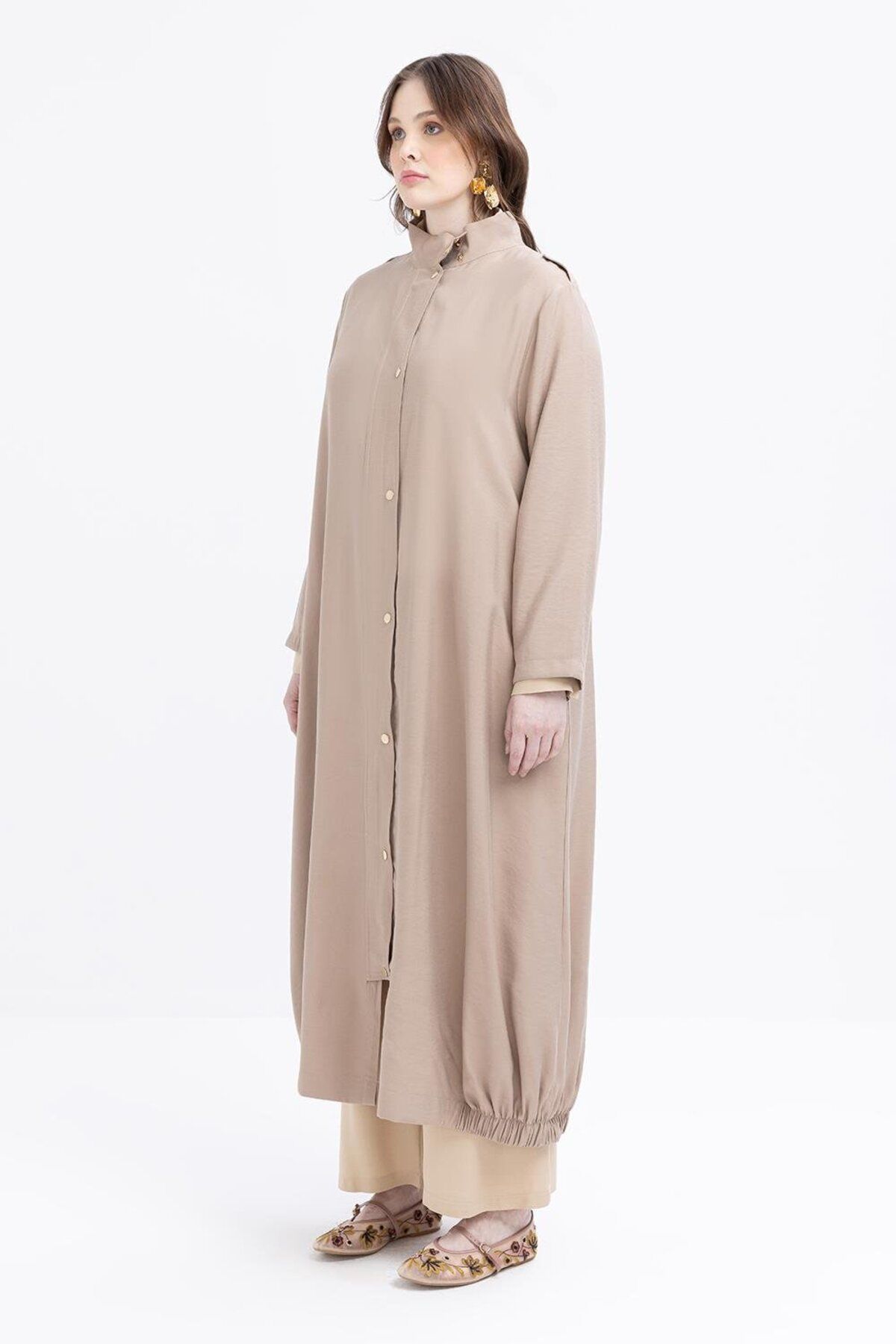 ALLDAY-Mink-Skirt Elasticized Hem Large Size Ferace 2