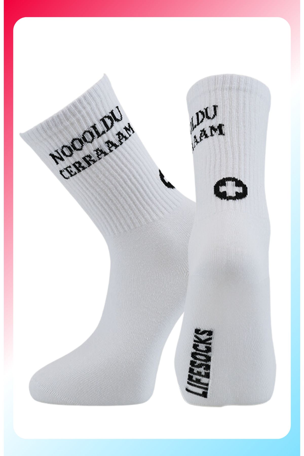 LifeSocks Soket Boy Tenis Model Parfüm Kokulu Organik Pamuklu Erkek & Kadın Beyaz Çorap (nooldu cerraaam)