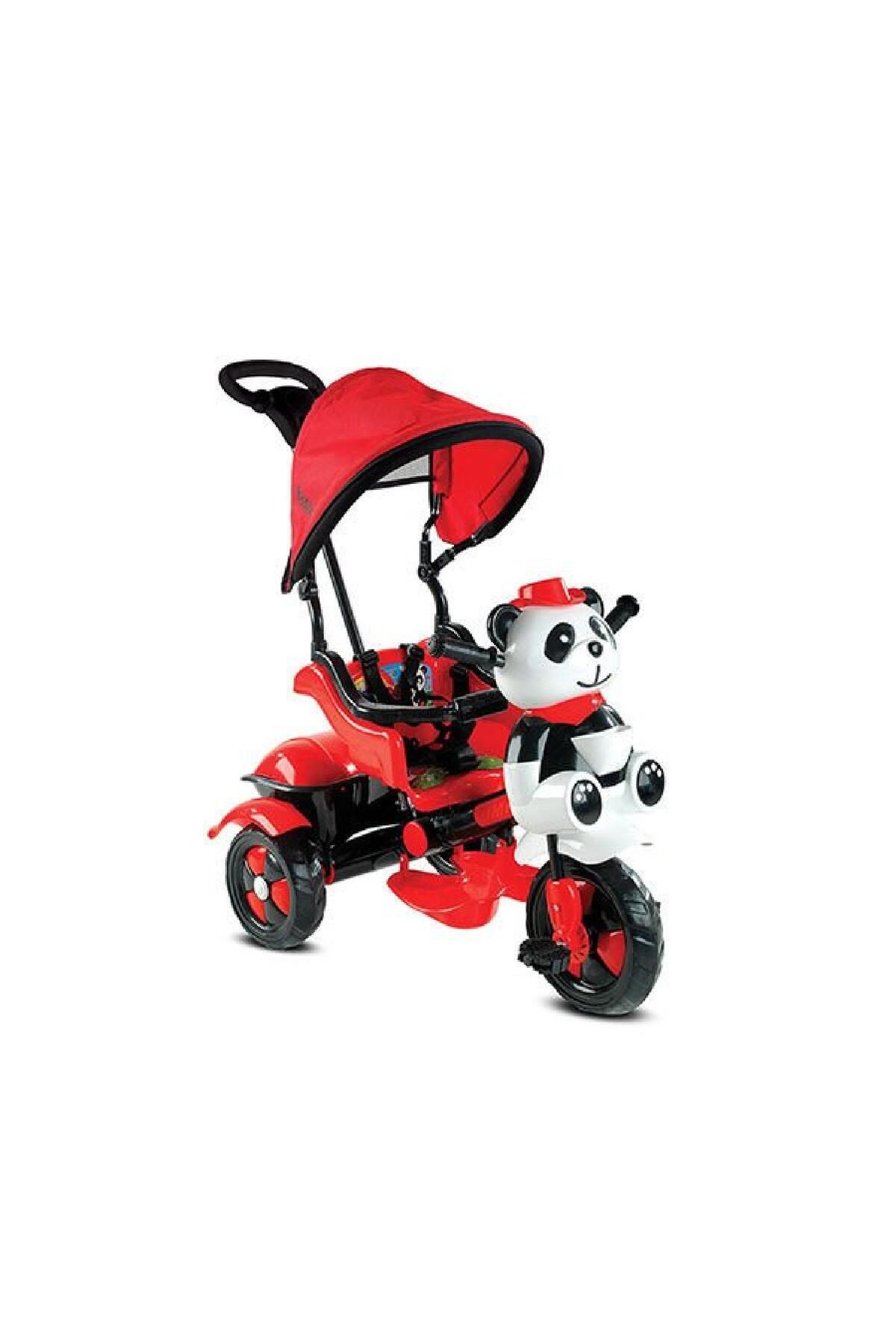 toysclub BABY HOPE 127 LITTLE PANDA ITMELI BISIKLET KIRMIZI SIYAH