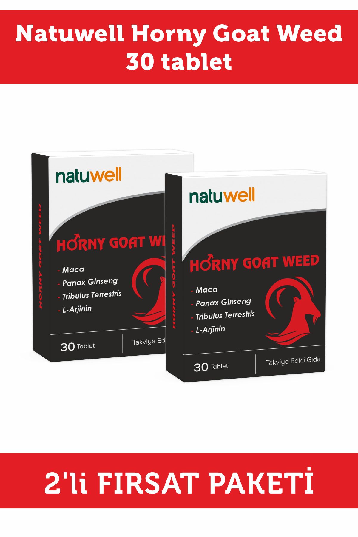 Natuwell 2'li Horny Goat Weed 30 Tab