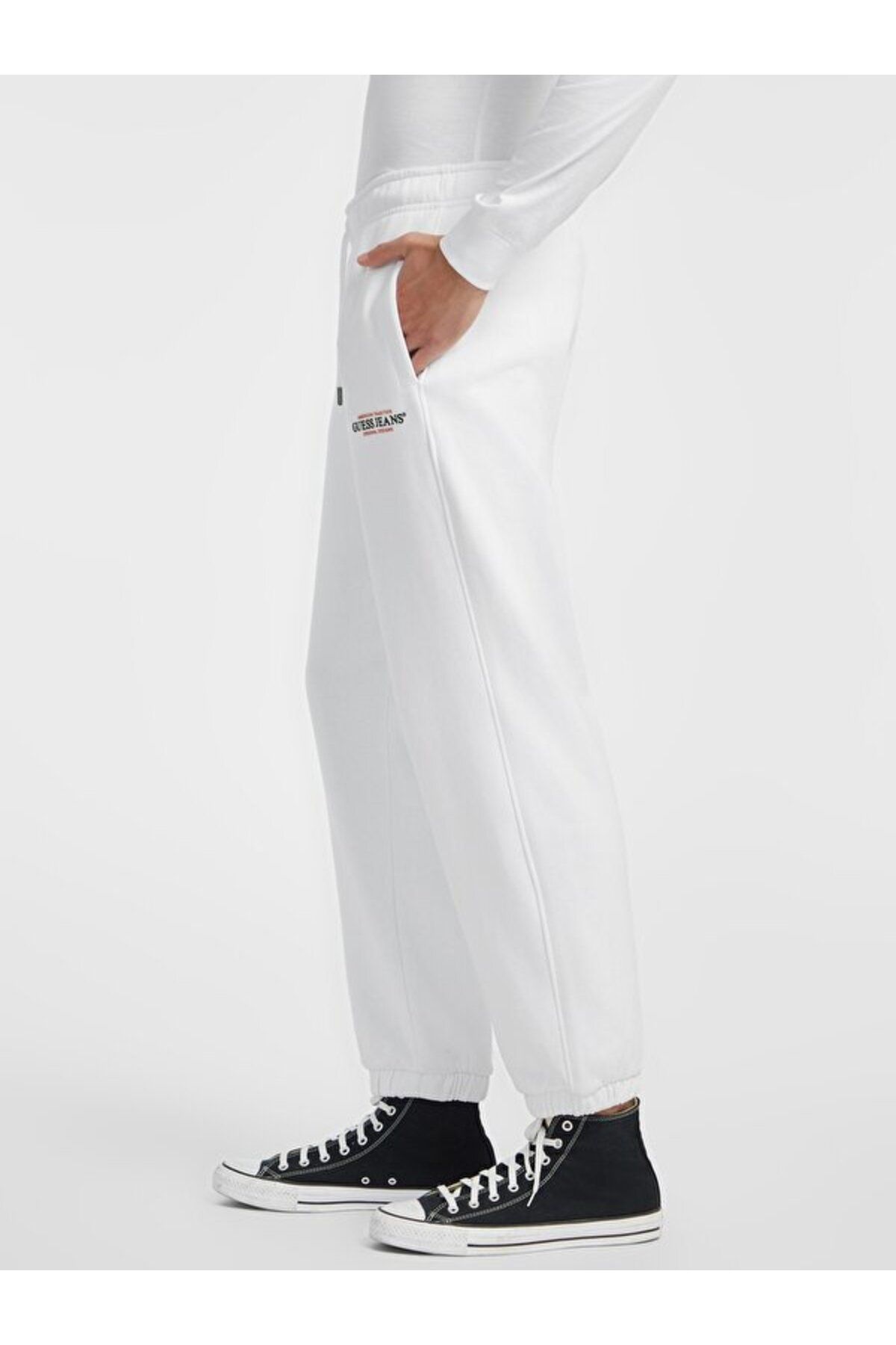 شلوار سفید مردانه مناسب جین اورجینال Guess