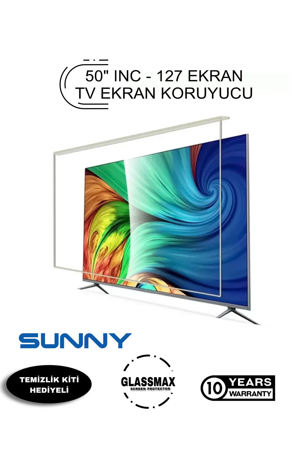 Glassmax Sunny 50UHD8000 Uyumlu 50" Inç 127 Ekran Tv Ekran Koruyucu