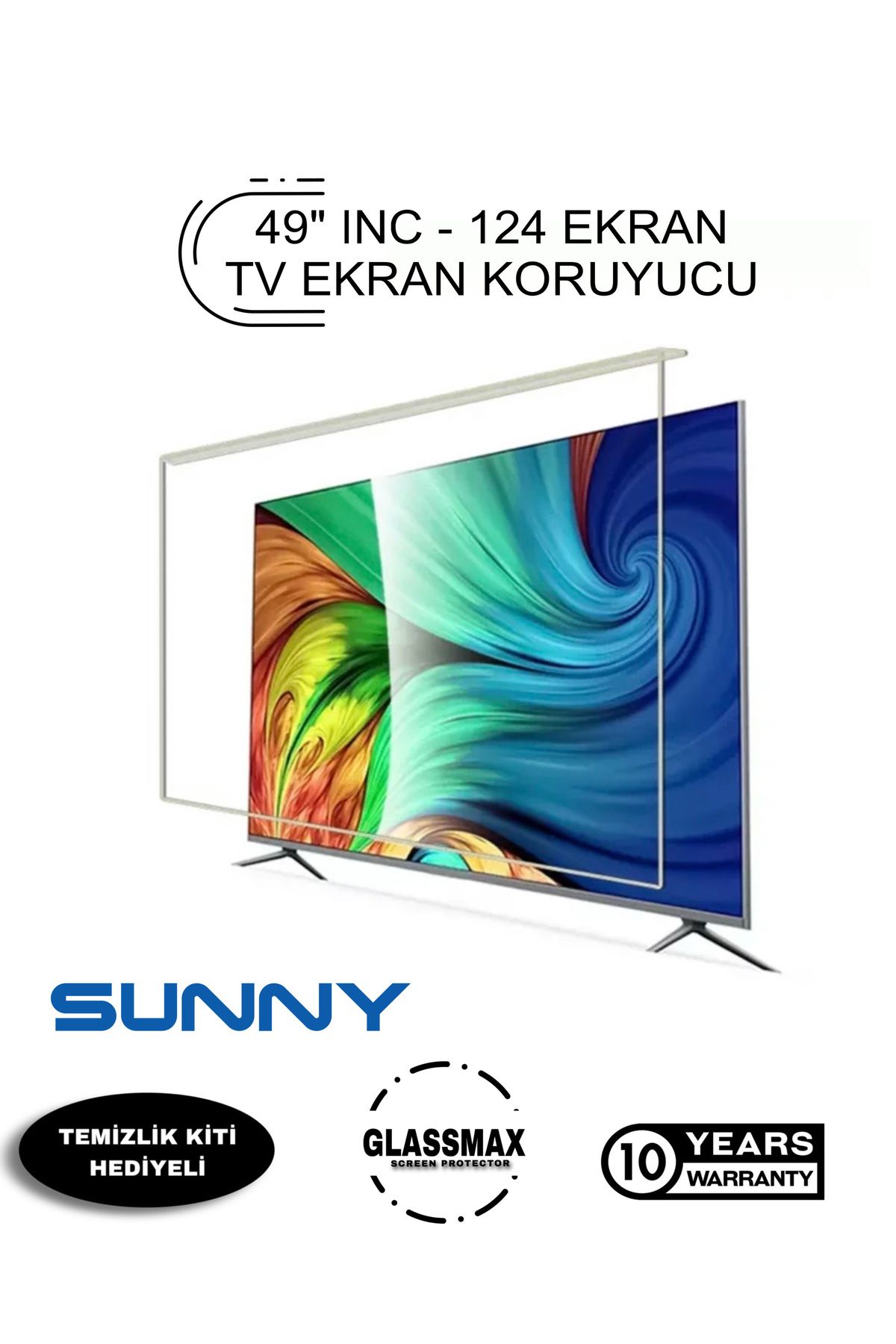 Glassmax Sunny 49FHD5500S Uyumlu 49" Inç 124 Ekran Tv Ekran Koruyucu