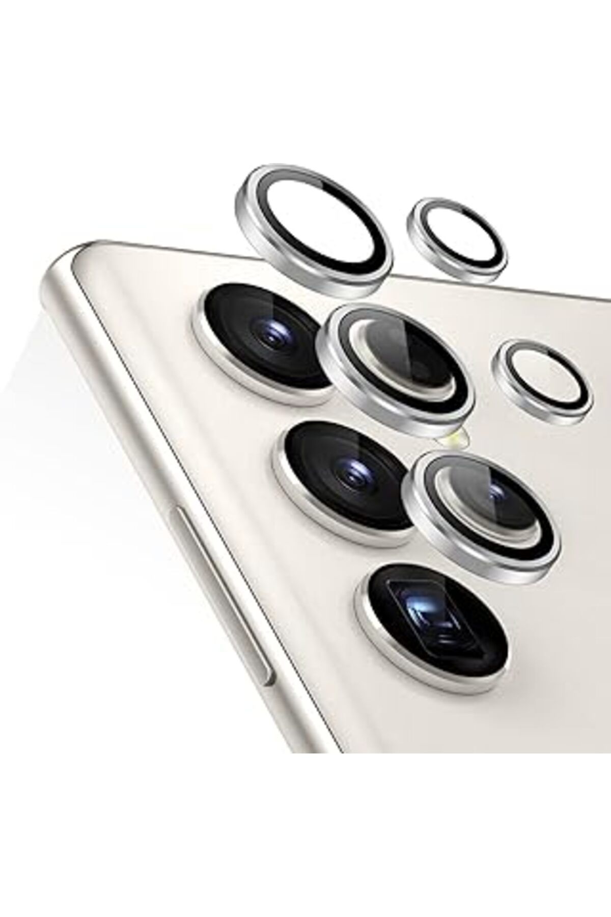 Siloin Galaxy S24 Ultra Tekli Kamera Lens Koruma Camı Gümüş [Galaxy S24 Ultra Ile Uyuml