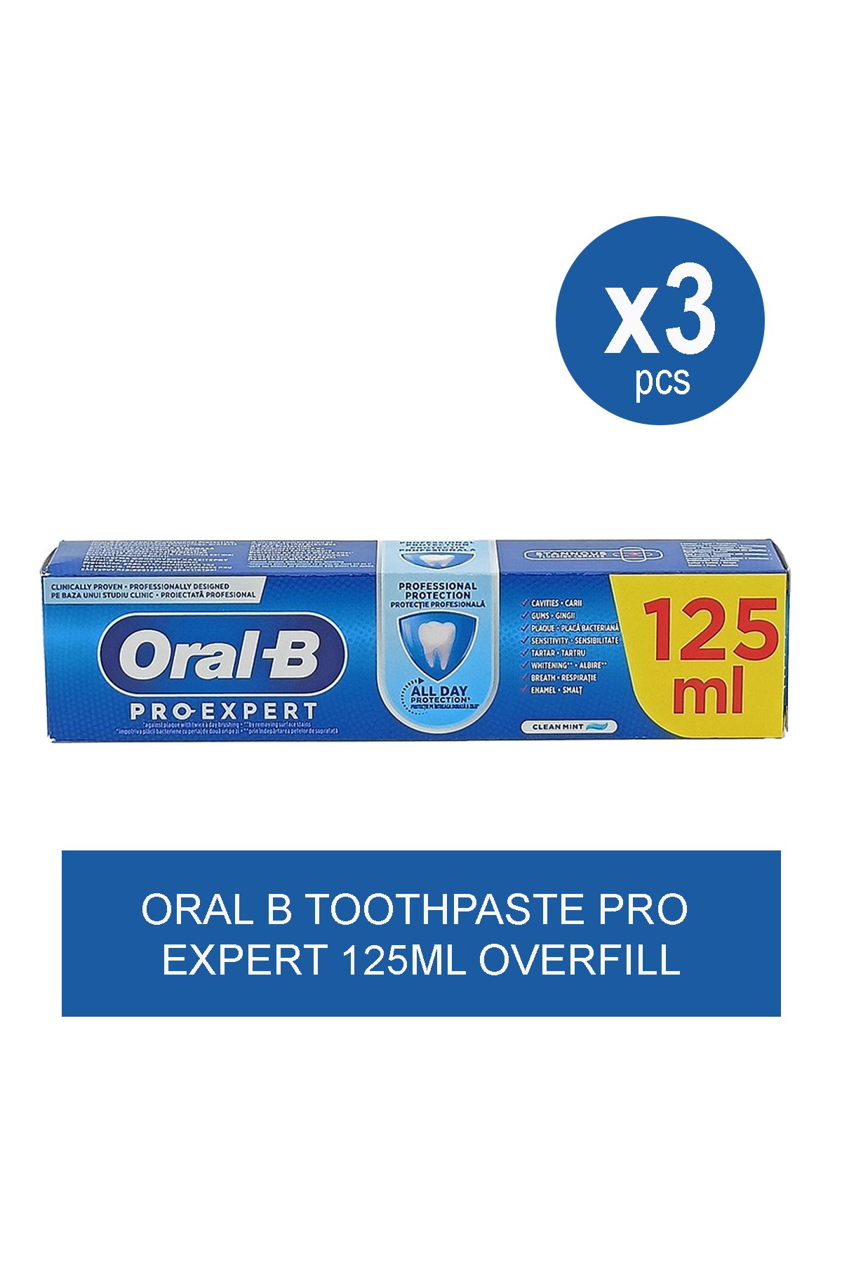 Oral-B-ORAL B TOOTHPASTE PRO EXPERT 125ML OVERFILL X 3 1