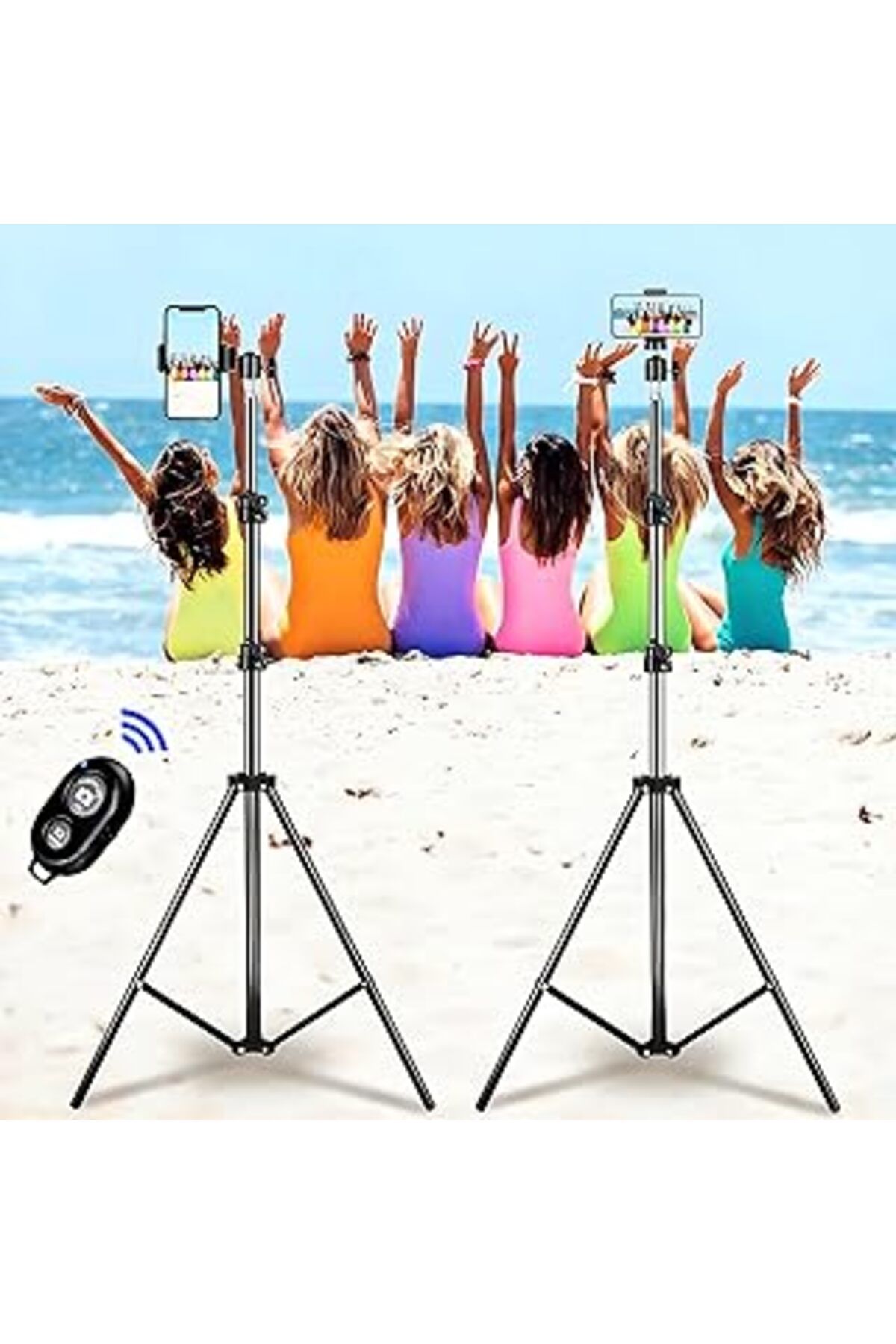 Siloin Profesyonel Metal 2 Metre Tüm Telefonlara Uyumlu Tripod S Facme, Canlı Yayın, Tiktok, Faceboo