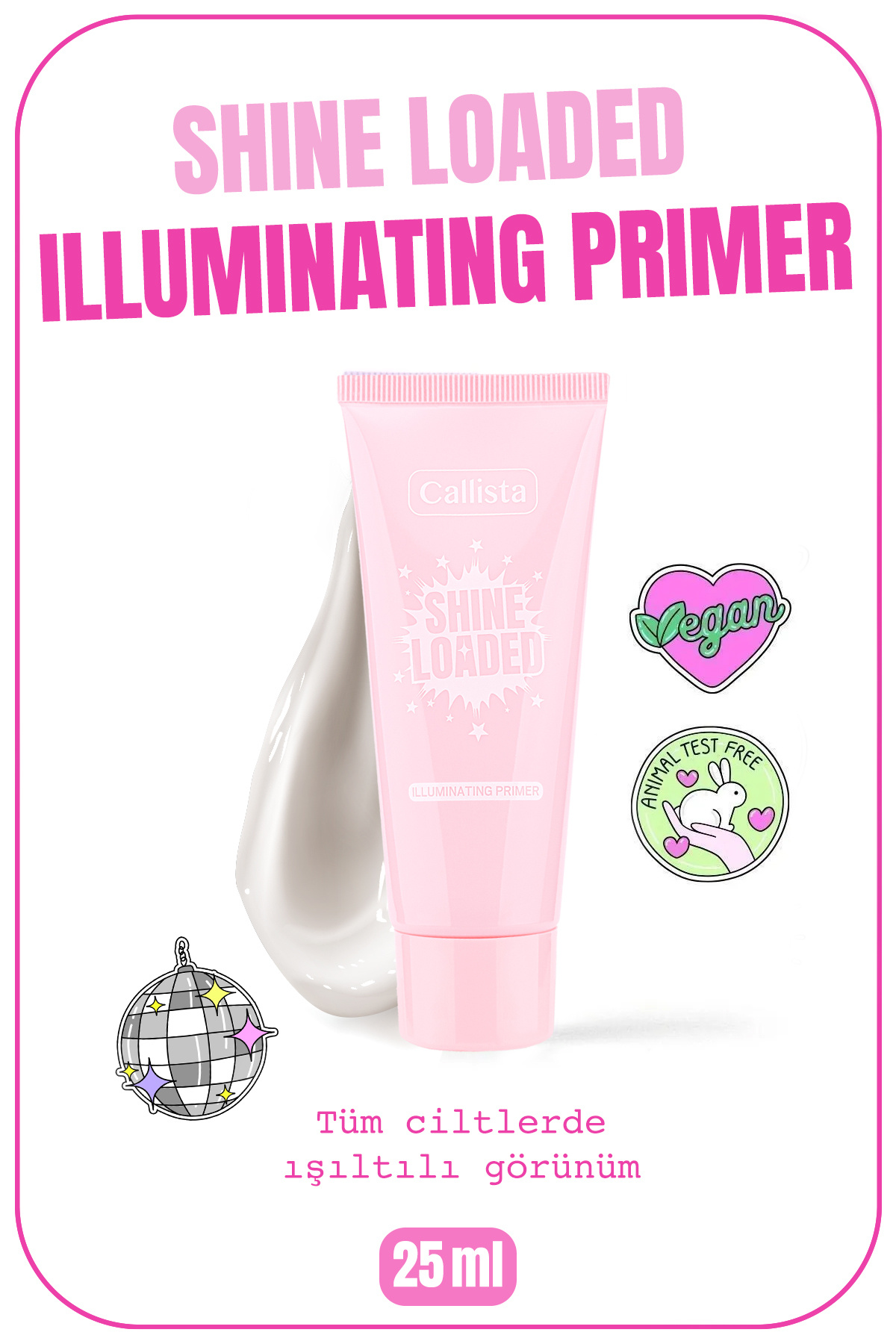 Shine Loaded Illuminating Primer Işıltılı Makyaj Bazı — سفید PRM SHINE LOADED