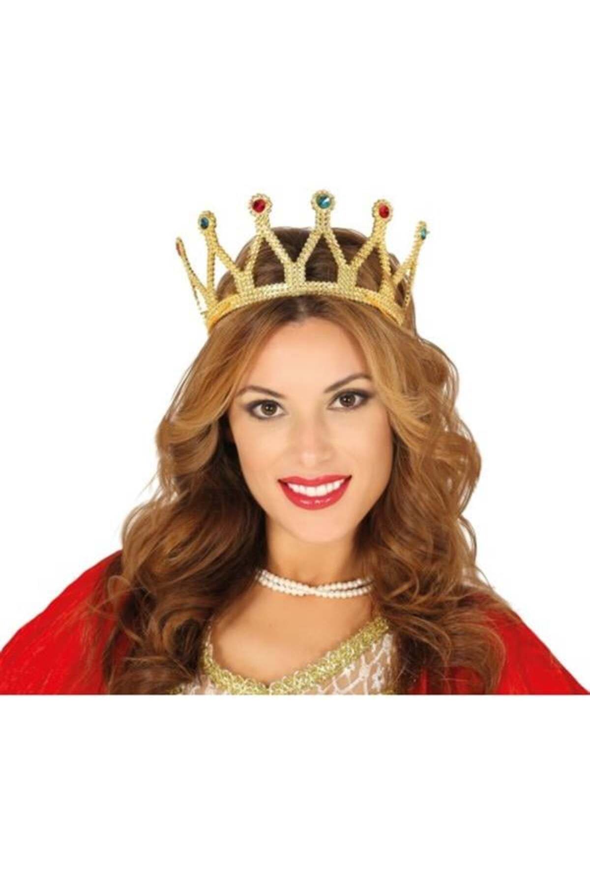 ÖYKÜ VE YİĞİT Rönesans Kraliçe Tacı Altın Renk