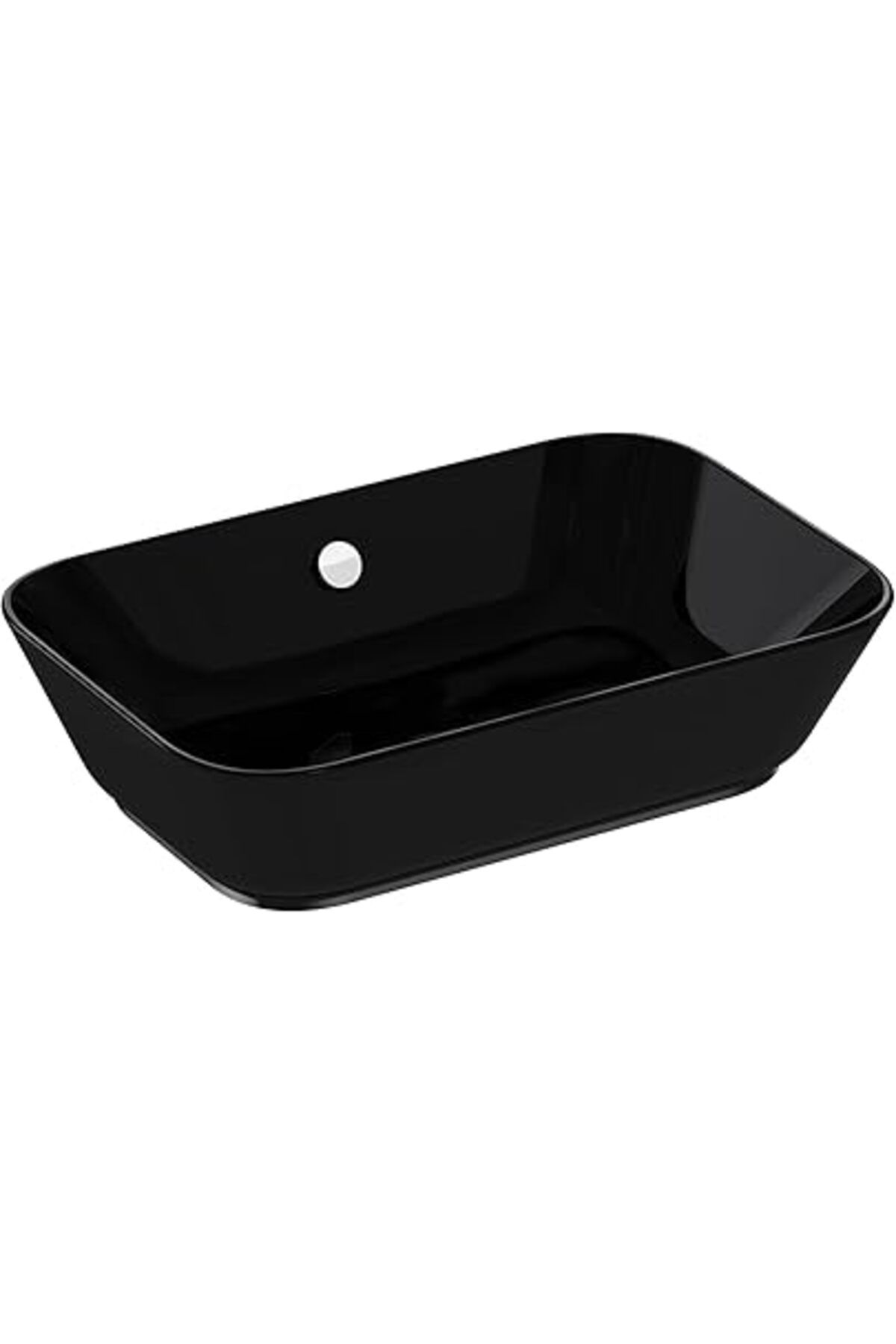 karadağsb Vitra Geo 7425B070-0012 Dikdörtgen Çanak Lavabo, 60 Cm, Siyah