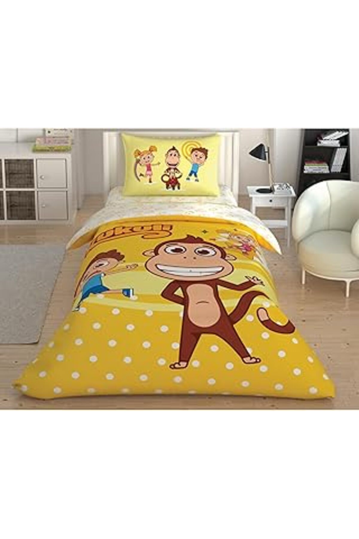 Pazarcan Taç Lisanslı Kukuli Smile Nevresim Takımı Çok Renkli Tek Kişilik