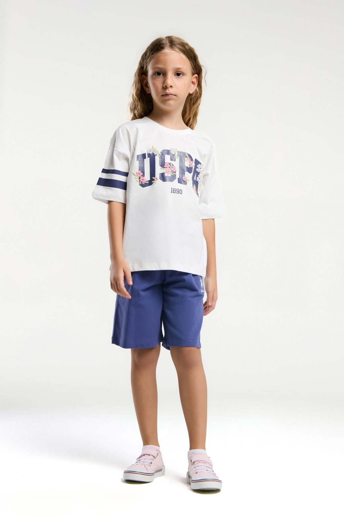 U.S. Polo Assn. Copii 100% Bumbac / 100% Bumbac Costum Bermude Pentru Fete Femeie - 5–6 years