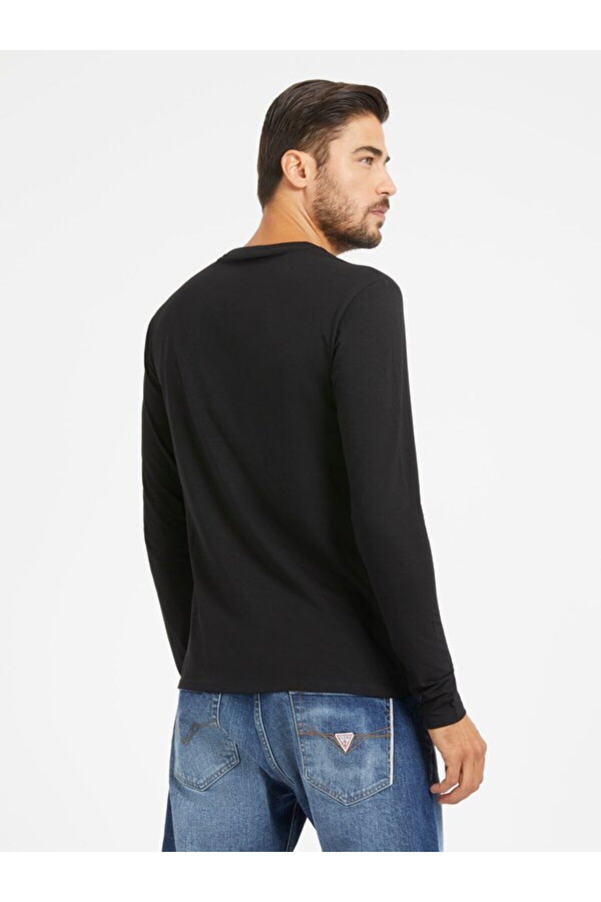 تی شرت مشکی مردانه Slim Fit Core Tee Guess