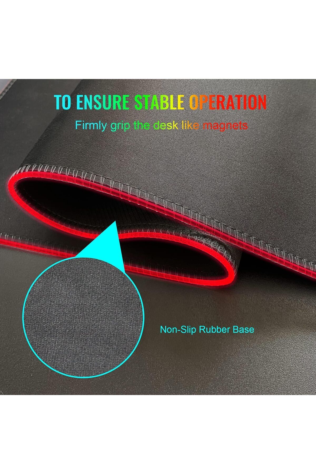 erorex-Gaming Mouse Pad Extra Large Soft Led Extended Mouse Pad 10 Lighting Modes Anti Slip Rubber Base 5