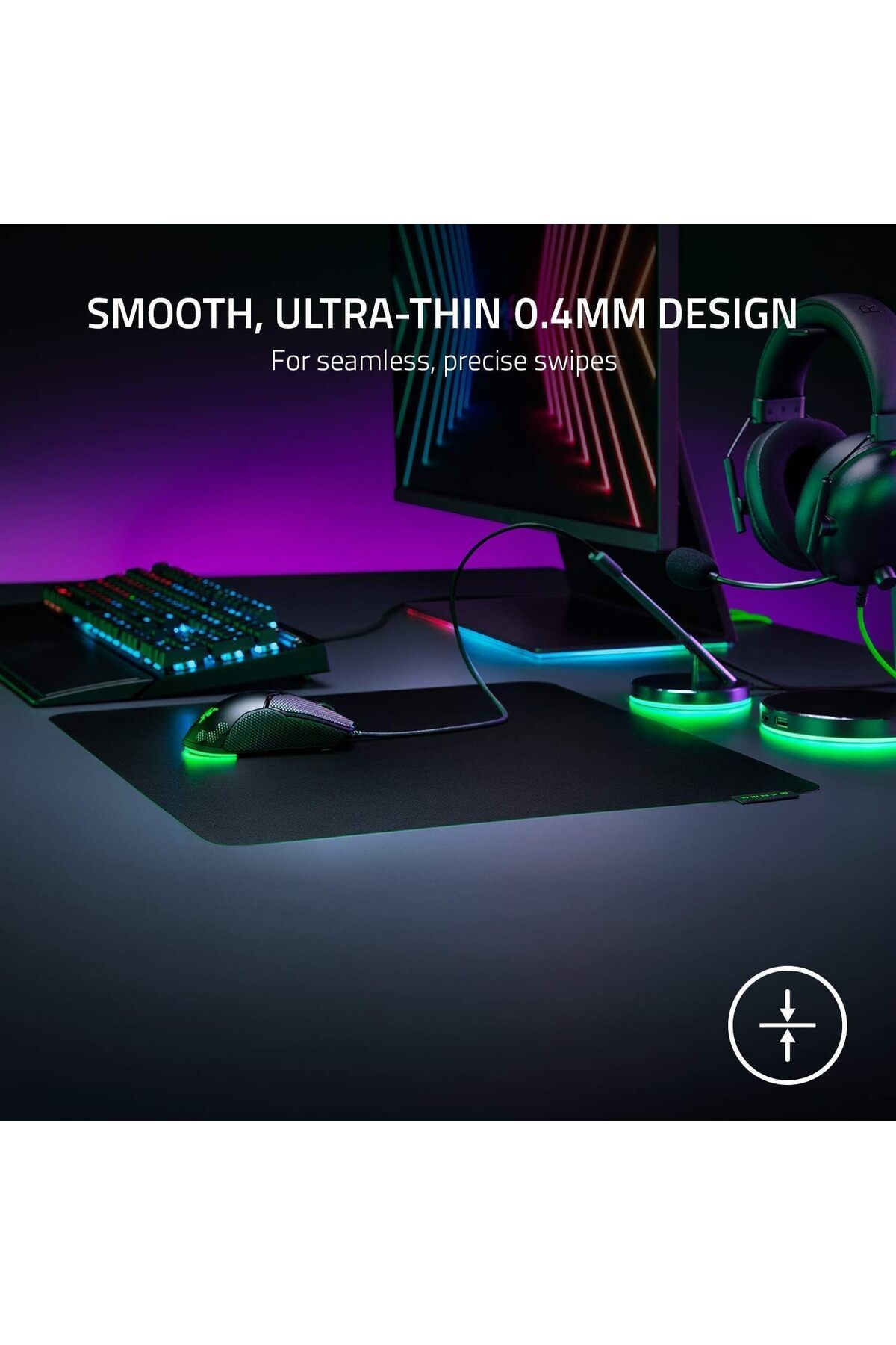 erorex-Sphex V3 Hard Gaming Mouse Mat: Ultra Thin Form Factor Tough Polycarbonate Build Adhesive Base Small 3