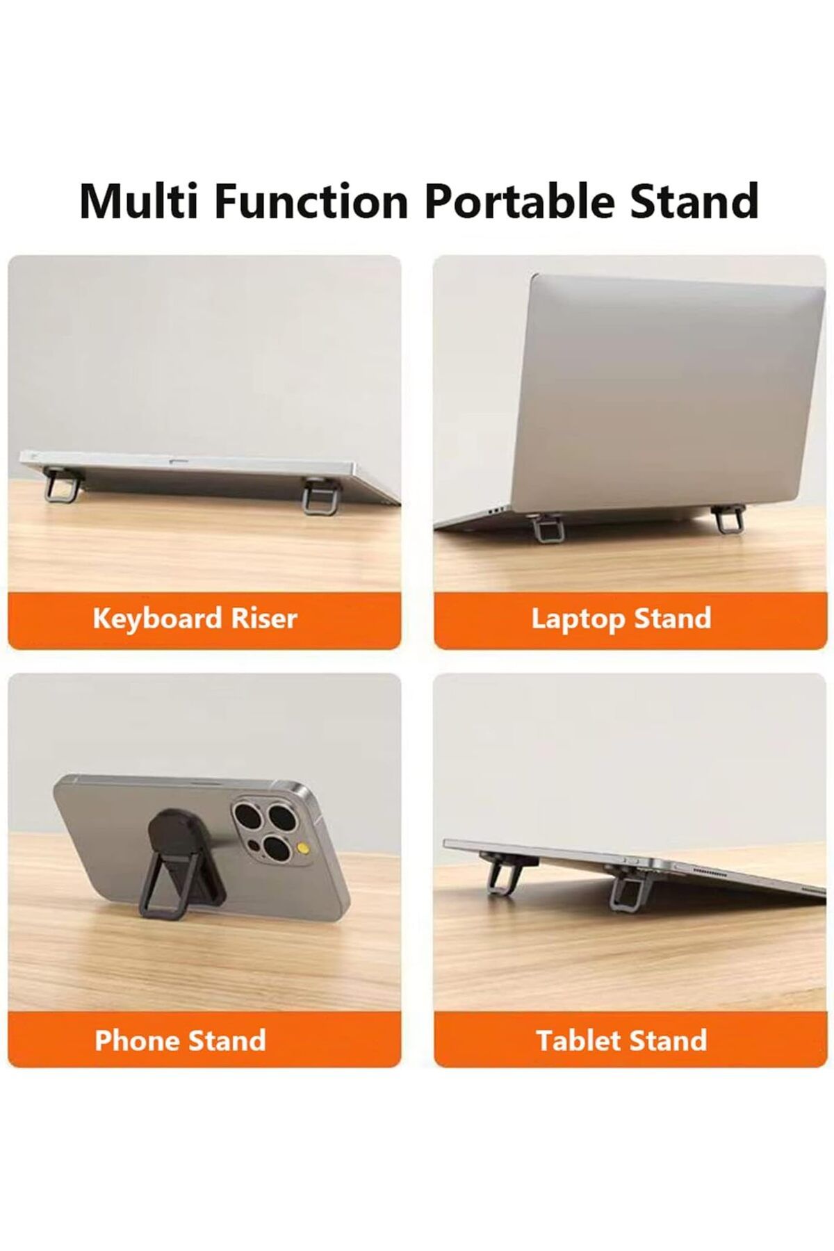 erorex-Mini Foldable Laptop Stand Self Adhesive Invisible Computer Keyboard Riser Cooling Pad Adjustable 5