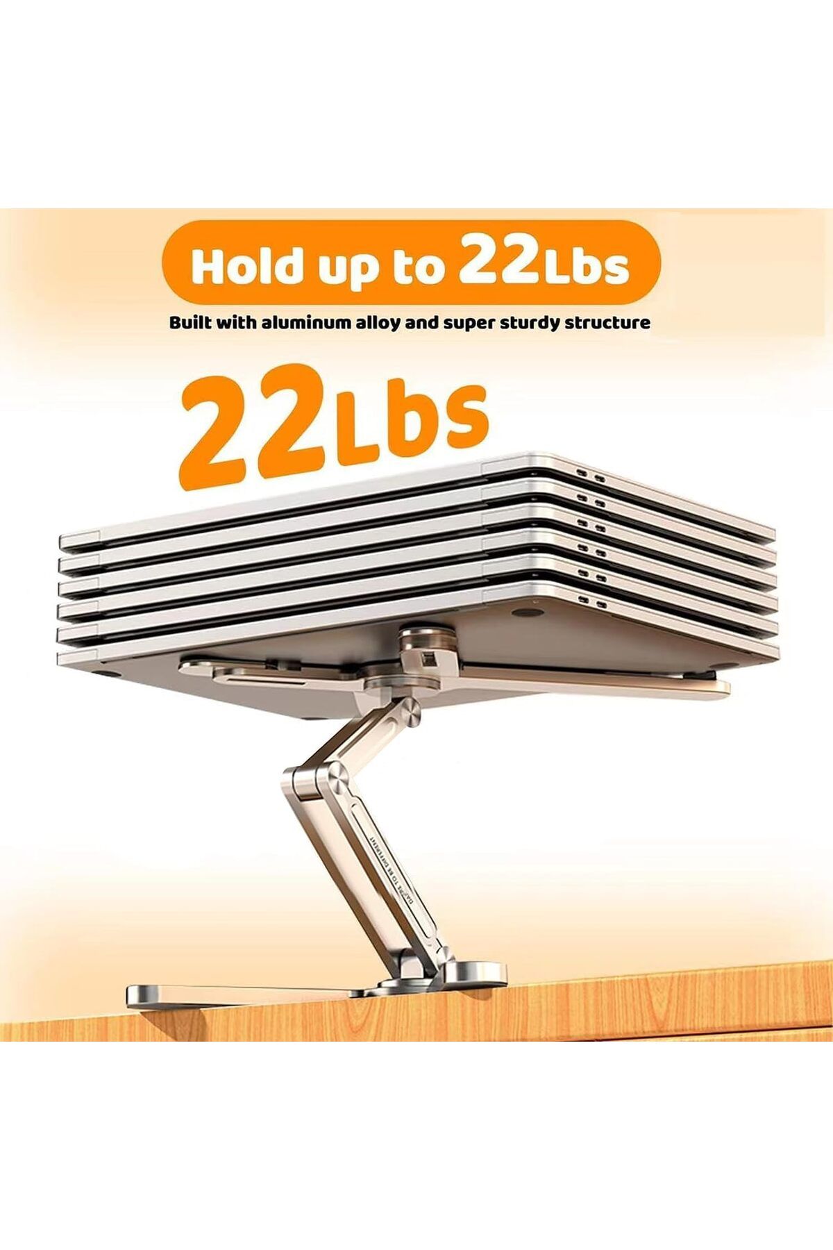 erorex-Laptop Stand With 360 Rotating Base Computer Notebook Laptop Riser Metal Holder For Desk 5