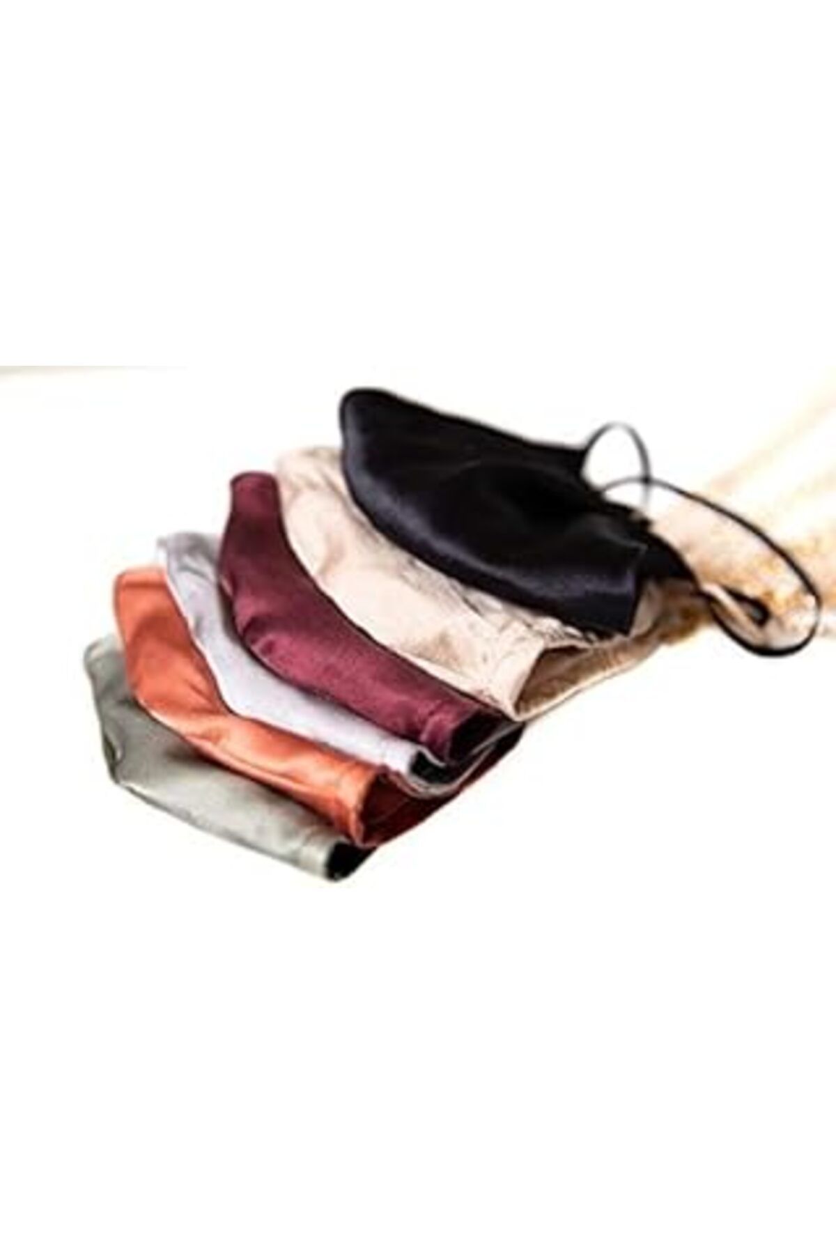 Mu Art Ahşap House Of Silk %100 İpek Bal Rengi Ağız Maskesi Zincir Detaylı