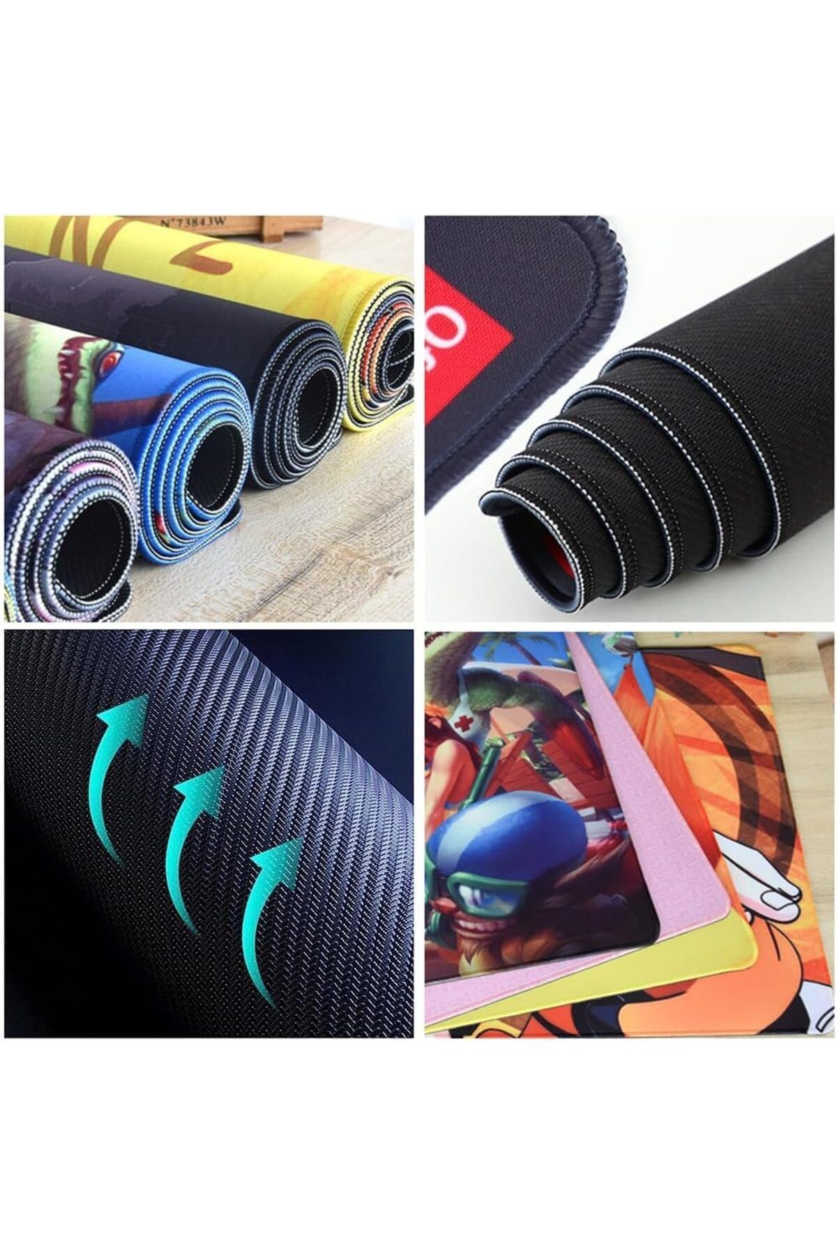erorex-حصيرة مكتب يابانية Riverside Full Moon Desk Pad أسود أحمر كبير ماوس لوحة ماوس ألعاب ممتدة 6