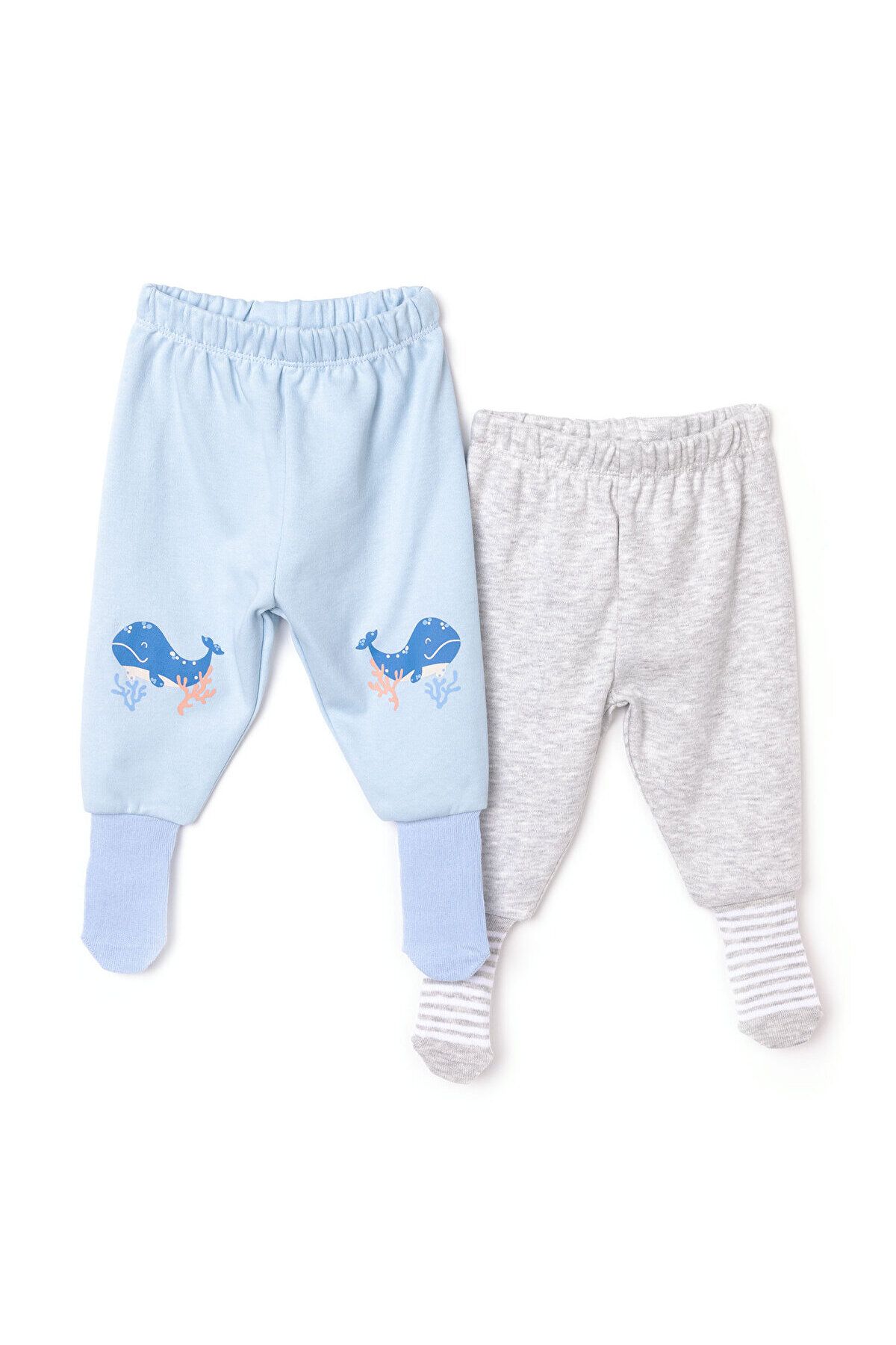 HelloBaby جوراب 2 تکه شلوار ملانژ نوزاد پسر ebebek Hello Baby