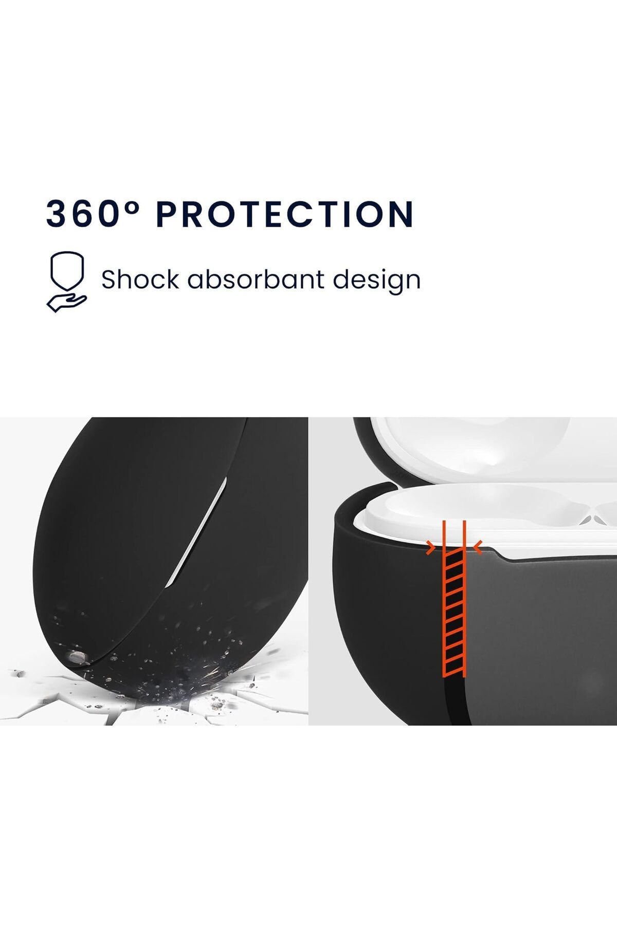 erorex-جراب شفاف متوافق مع سماعات Airpods 4 جراب متوافق مع سماعات Airpods من الجيل الرابع مع حلقة تثبيت 4