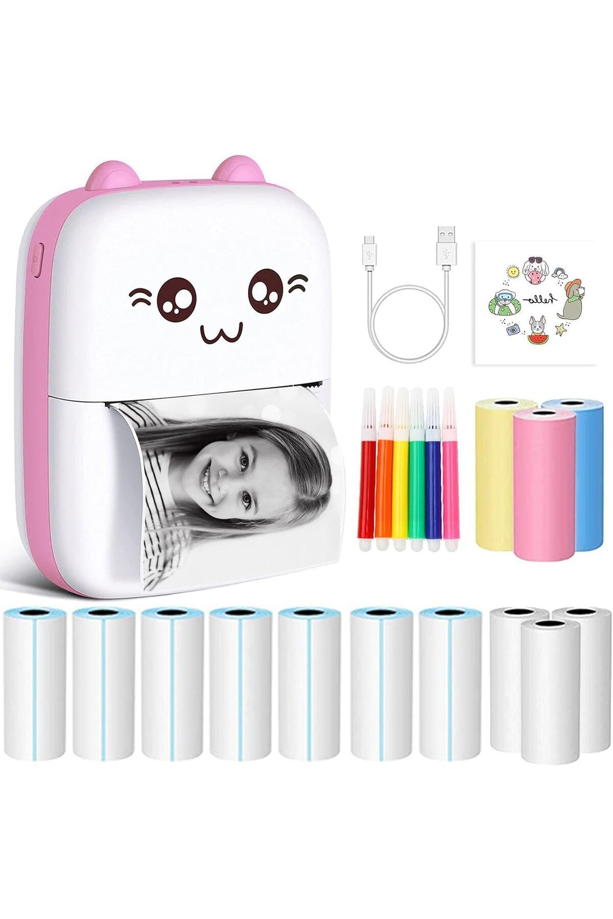 erorex-Mini Thermal Printer Bluetooth Labler Maker Portable Sticker Printer For Printing Photos Sticky 1