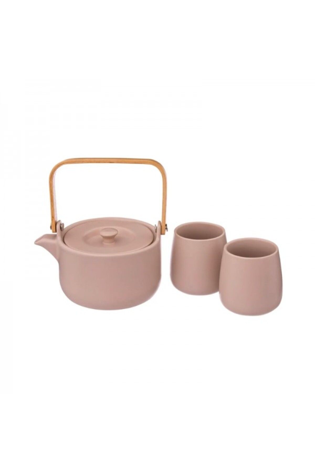 Secret de Gourmet Set Ceainic Cu 2 Cani Din Ceramica, Pink Nature, 500 Ml - One Size