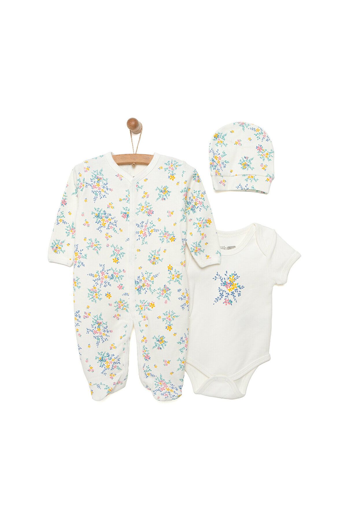 HelloBaby Jumpsuit-Body-Hat Baby Girl ebebek Hello Baby