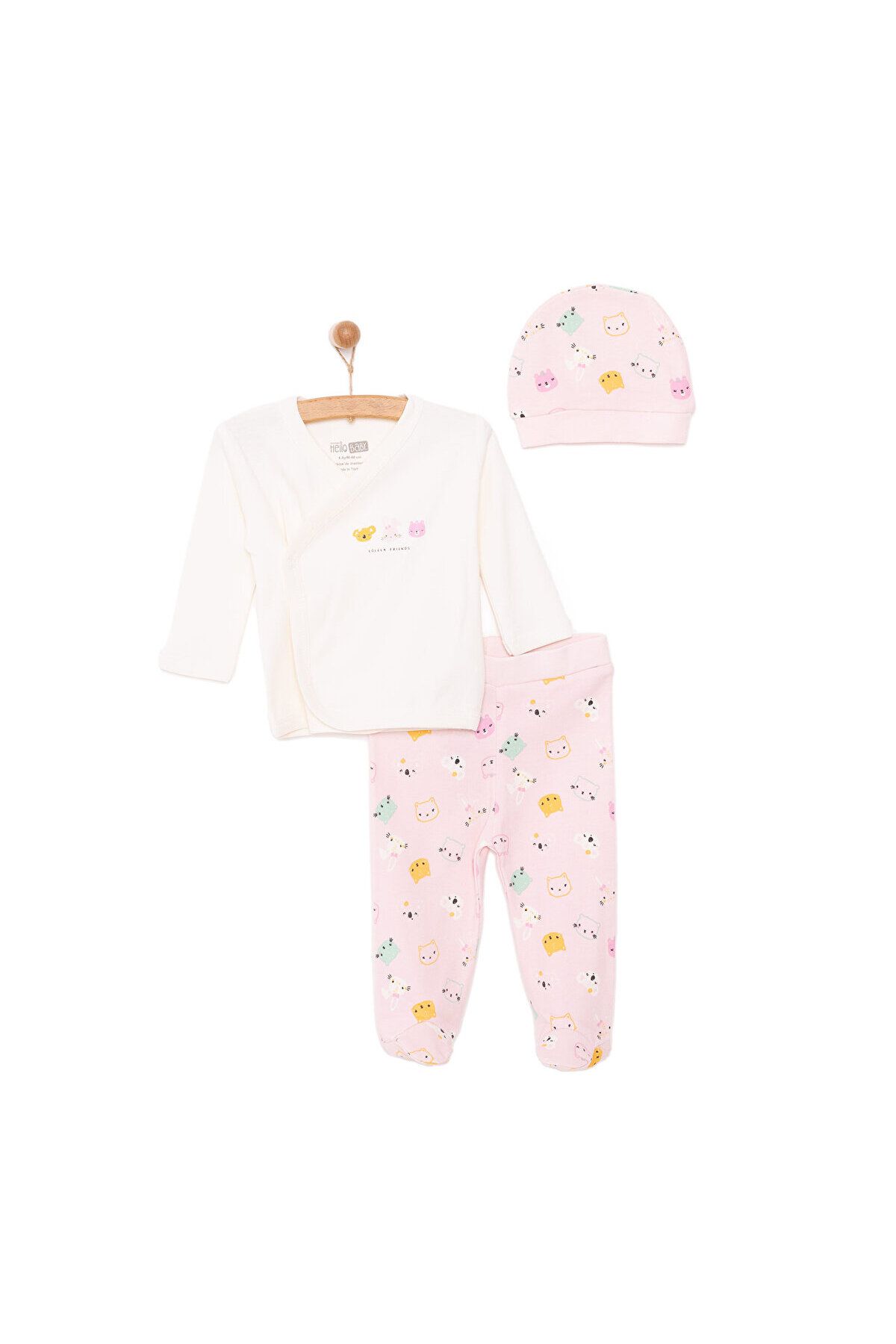 HelloBaby بادی-کلاه-چکمه 3 تکه نوزاد دختر ebebek Hello Baby
