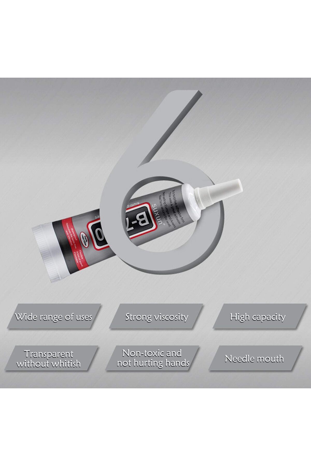 erorex-غراء لاصق متعدد الاستخدامات B 7000، سعة 50 مل، 1.7 أونصة، للمجوهرات والهواتف الذكية والمكونات الإلكترونية. 4