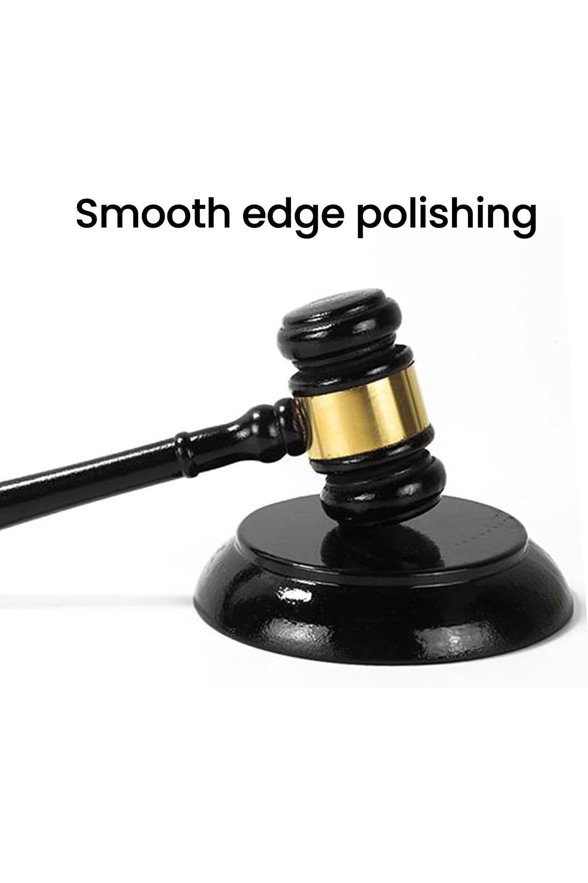 erorex-Wooden Gavel And Sound Block Set Handcrafted Wood Gavel With Round Hammer Sound Block For Judge 4