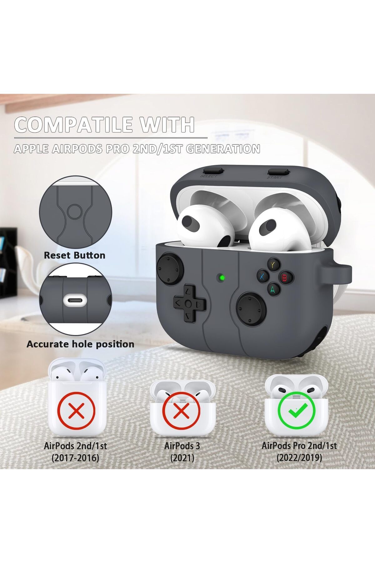 erorex-غطاء شفاف لسماعات Airpods 3 مع قفل تلقائي وآمن لسماعات Airpod 3Rd 2021 5