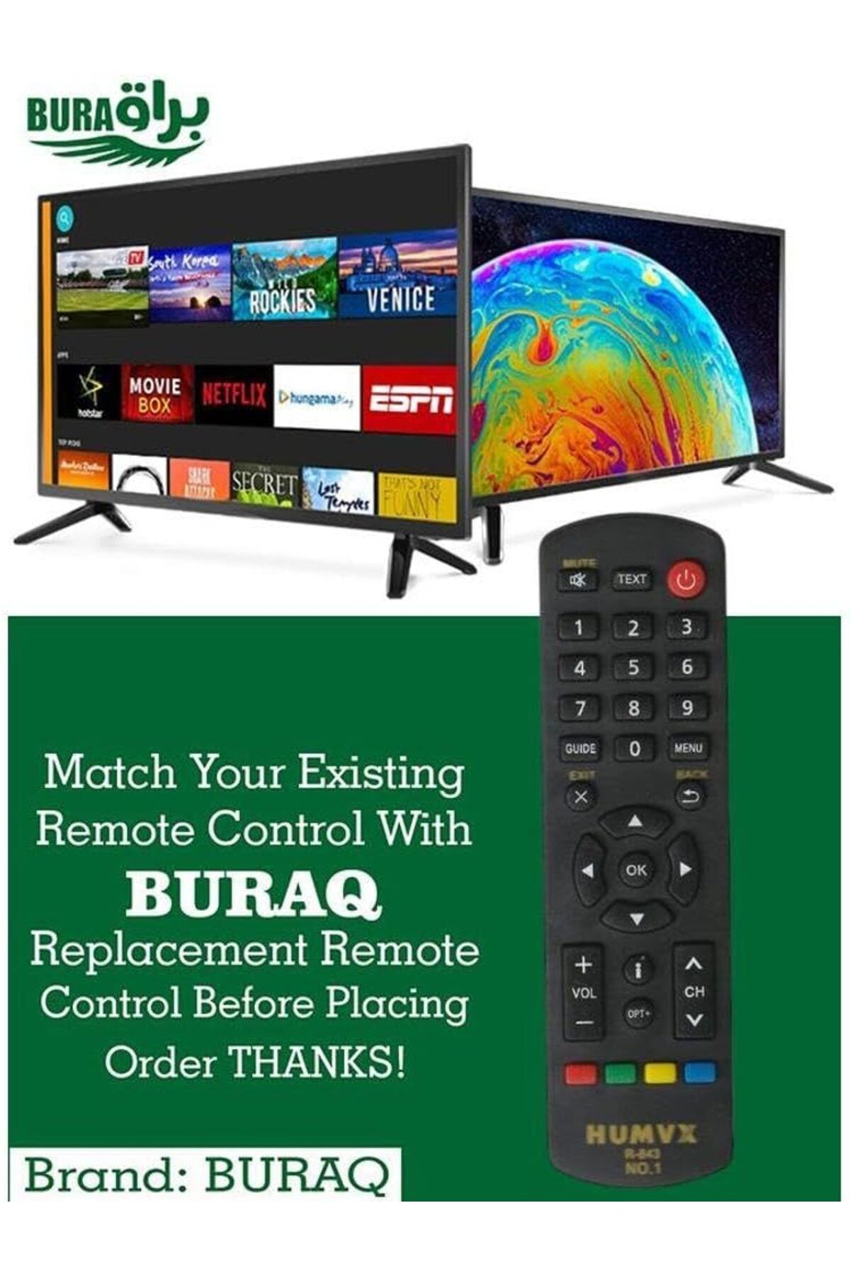 erorex-Mtc Receiver Remote Replacement Remote Control Compatible For Mtc Satellite Receiver Black 3