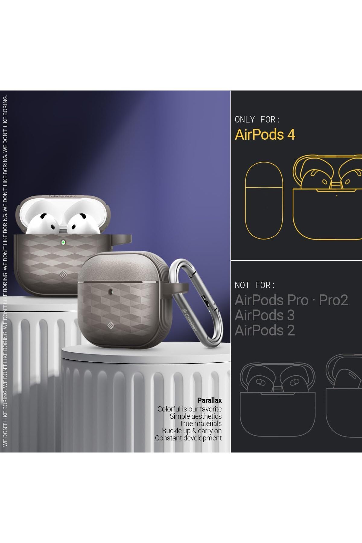 erorex-غطاء حماية Vault For Airpods Pro 2 2023 2022 USB C Lightning الجيل الثاني مع حلقة تثبيت غير لامعة 2