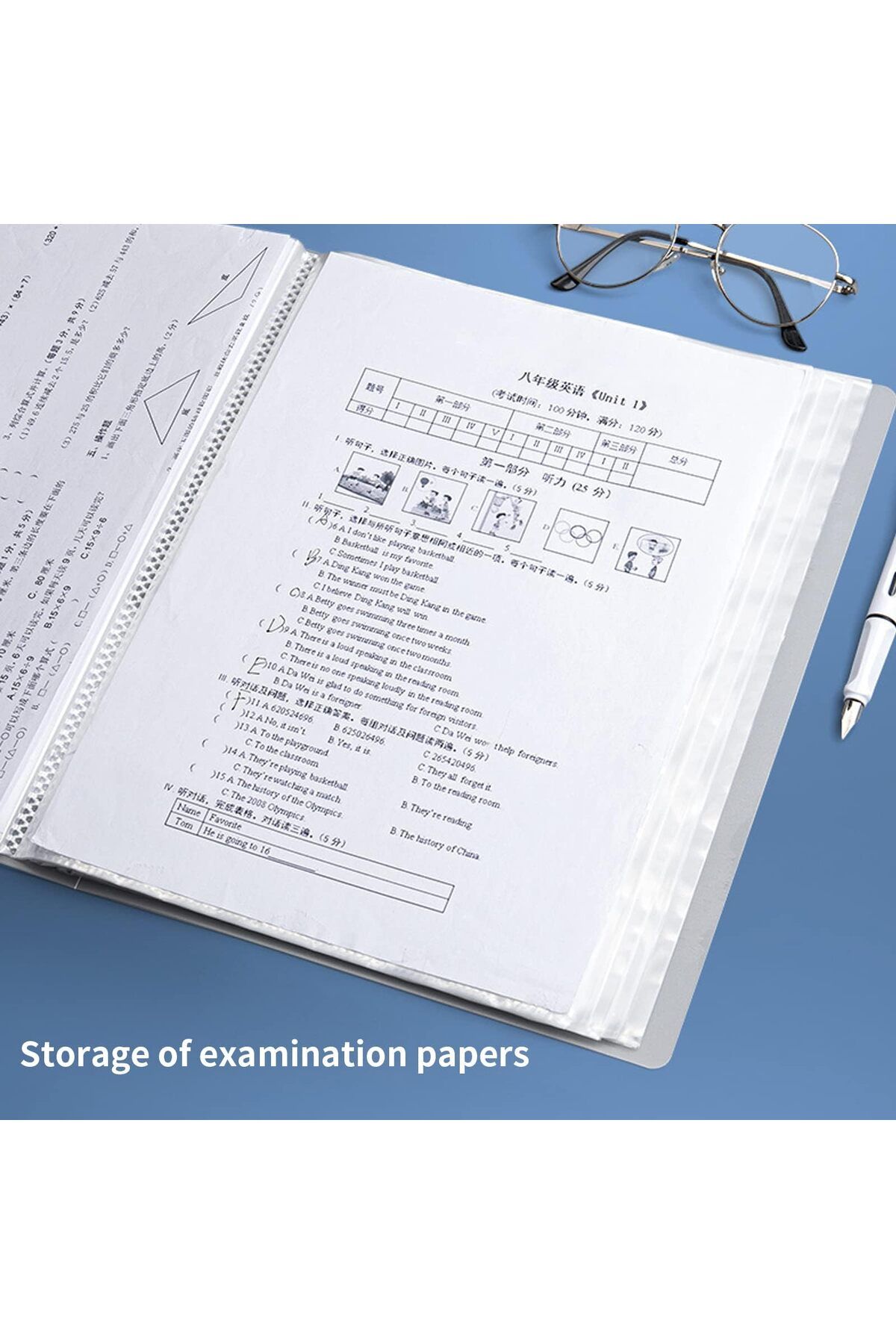 erorex-مجموعة من 5 كتب عرض A4، مجلد شفاف مكون من 30 صفحة، مجلد عرض A4، يستخدم لـ 6