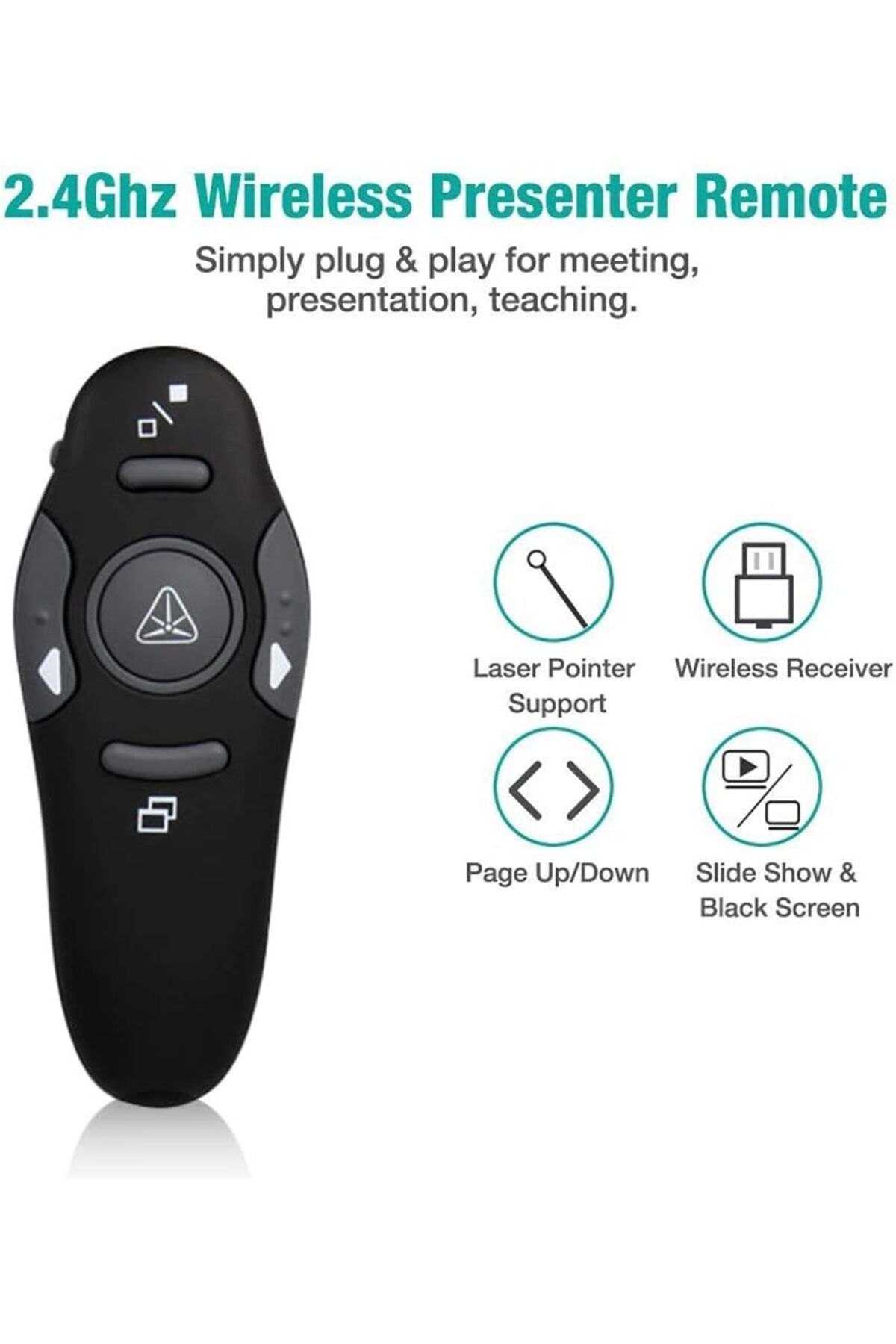 erorex-1 قطعة Rf 2.4 جيجا هرتز لاسلكي USB Powerpoint Ppt عرض تقديمي ماوس جهاز تحكم عن بعد ليزر 2