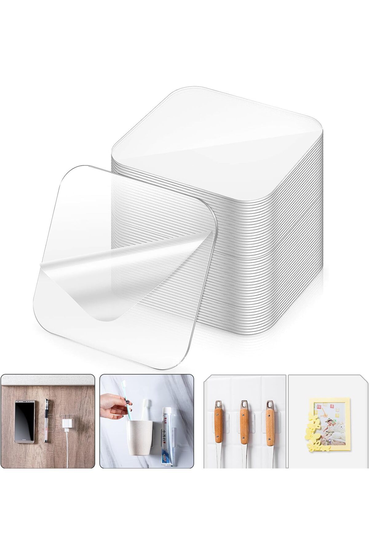 erorex-Double Sided Tape（80Pc Cleanable、Residue Free、And Reusable Non Marking Installation Tape 1