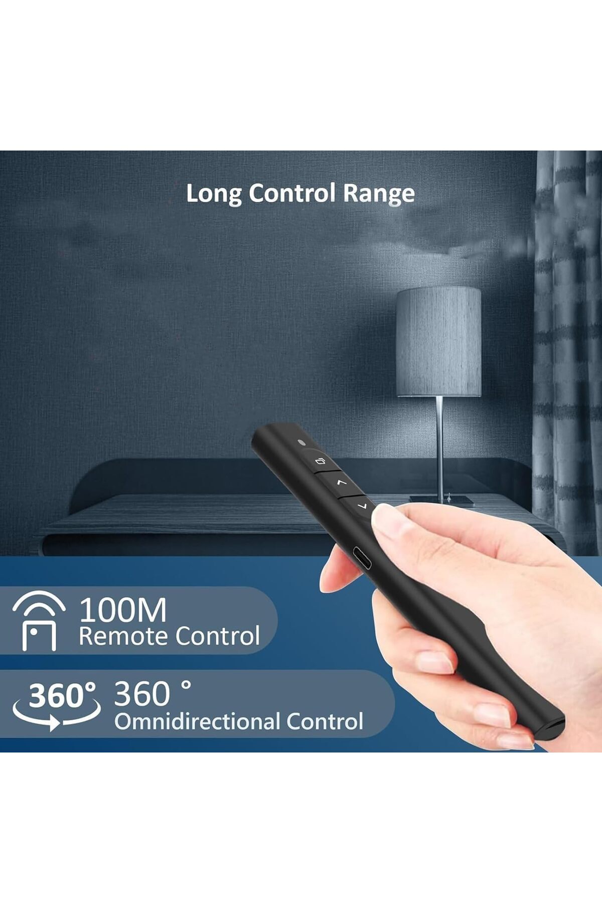 erorex-Powerpoint Presentation Clicker Wireless Presenter With Hyperlinks Page Up Down Volume + 2.4Ghz Usb 5