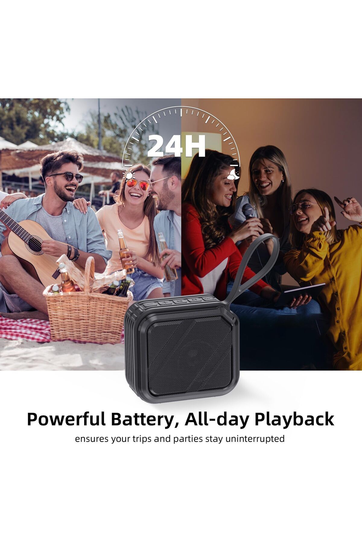 erorex-Bluetooth Speaker Wireless Speaker With Bluetooth 5.3 True Stereo Pairing 24 Hour Battery Life 5