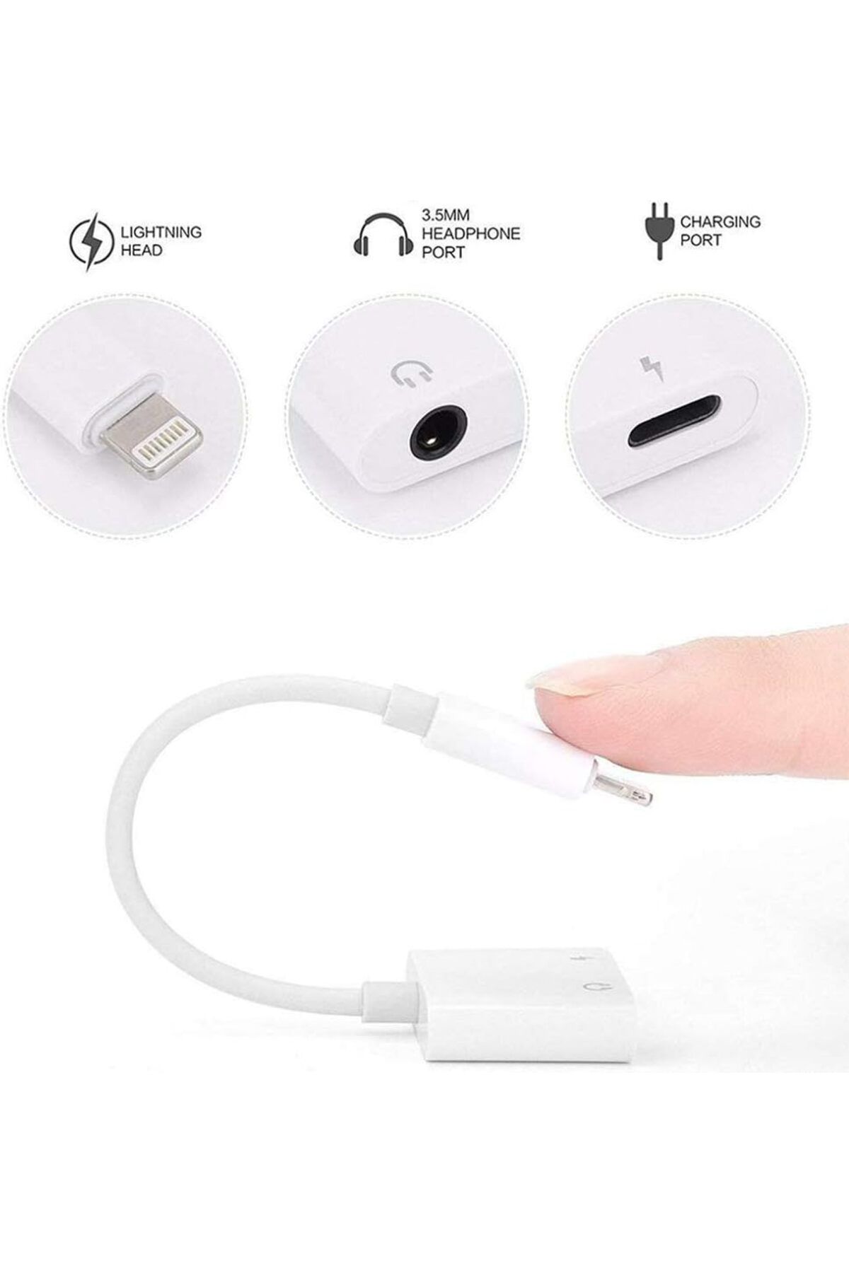 erorex-Iphone 7 7 Plus Lightning To Aux 3.5 Mm Headphone Jack Adapter Designed For Iphone 7 Lightning 2