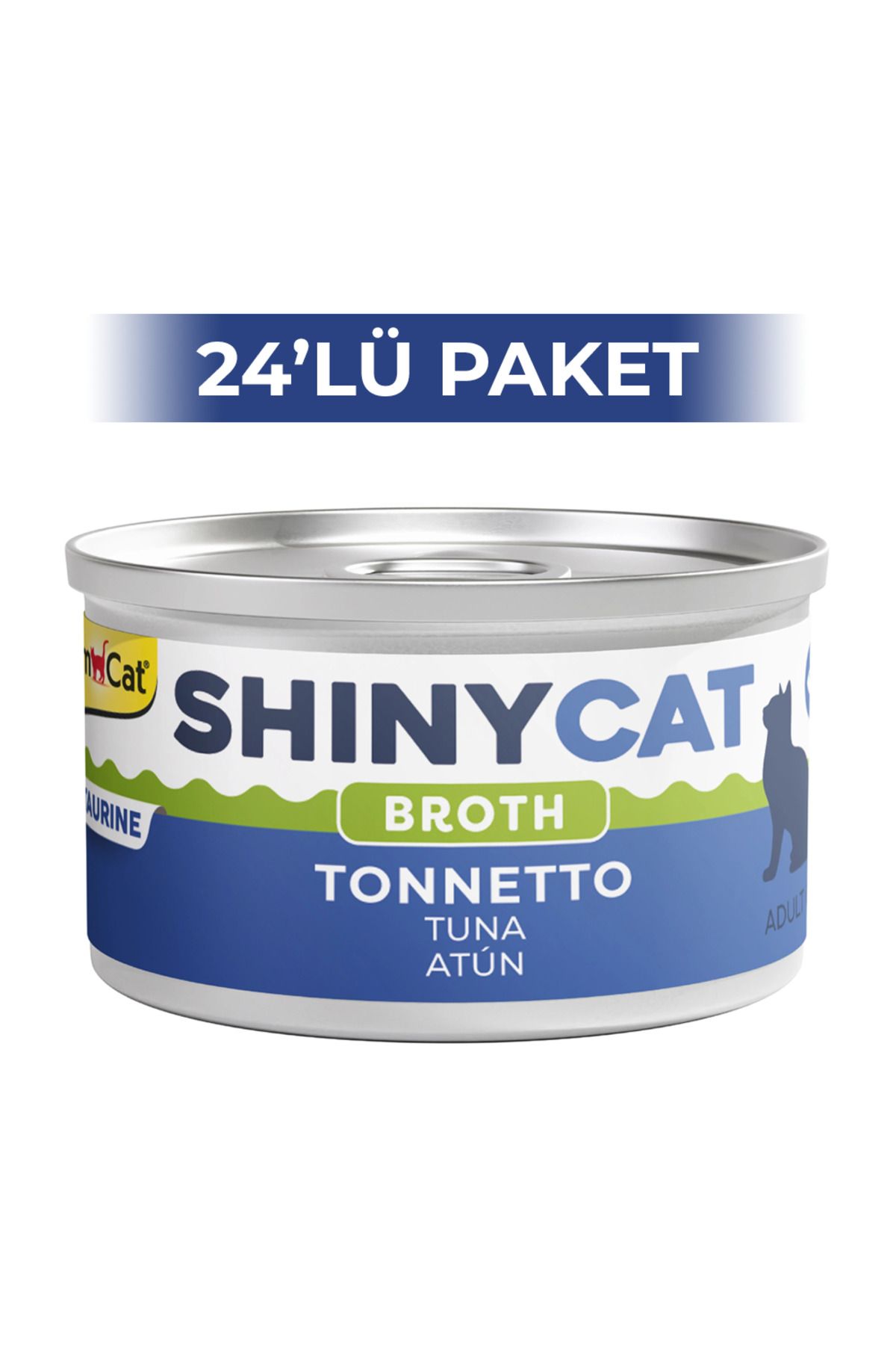 Gimcat Shinycat Broth Sos İçinde Ton Balıklı Kedi Konservesi 70 gr 24 Adet