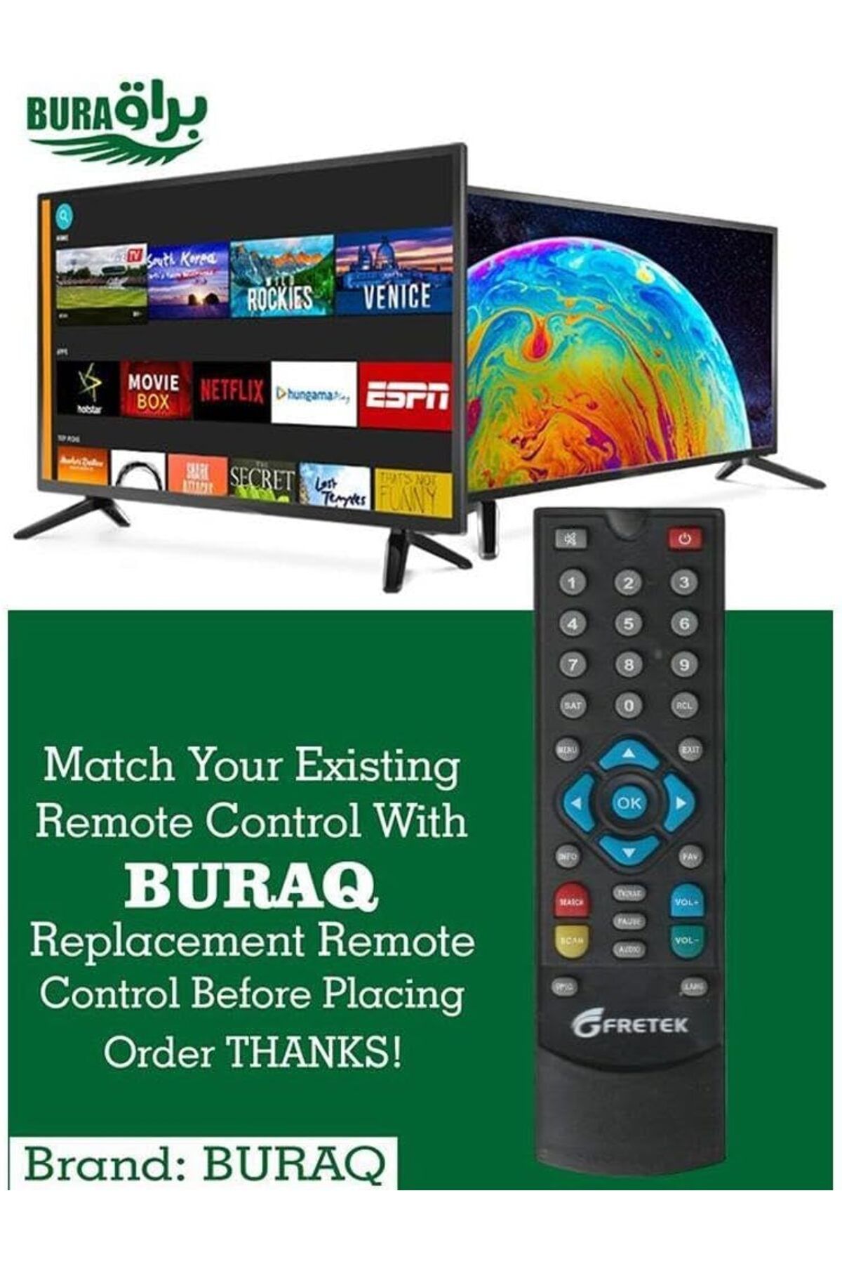 erorex-Replacement Dansat Remote Control For Arrow Smart Led Lcd 3