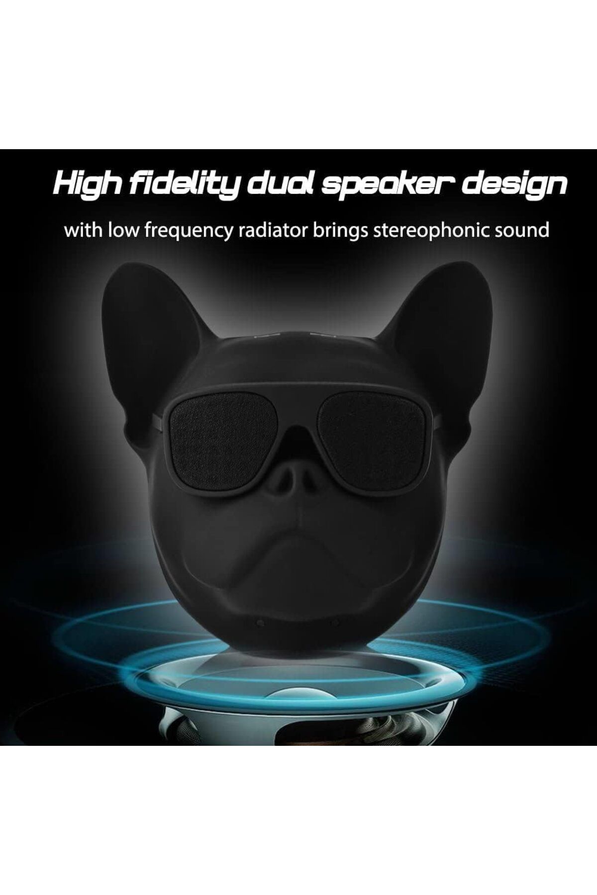 erorex-Gold Smart Touch Wireless Speaker Small Bluetooth Speaker With Portable Waterproof Case High Def 3