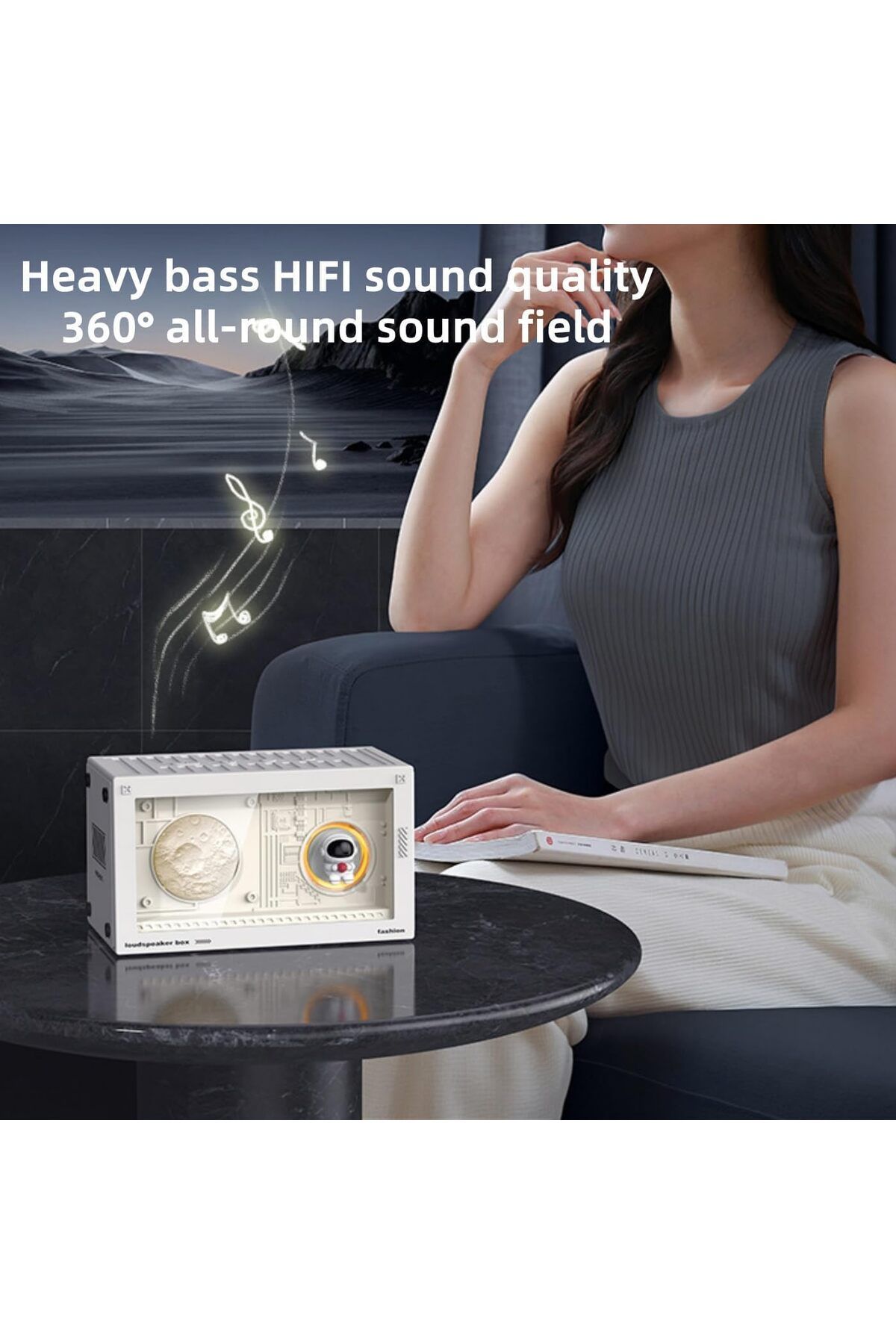 erorex-Pillow Speaker With Led Display Bone Conduction Bluetooth Speakers For Sleeping Power Display Tf 6