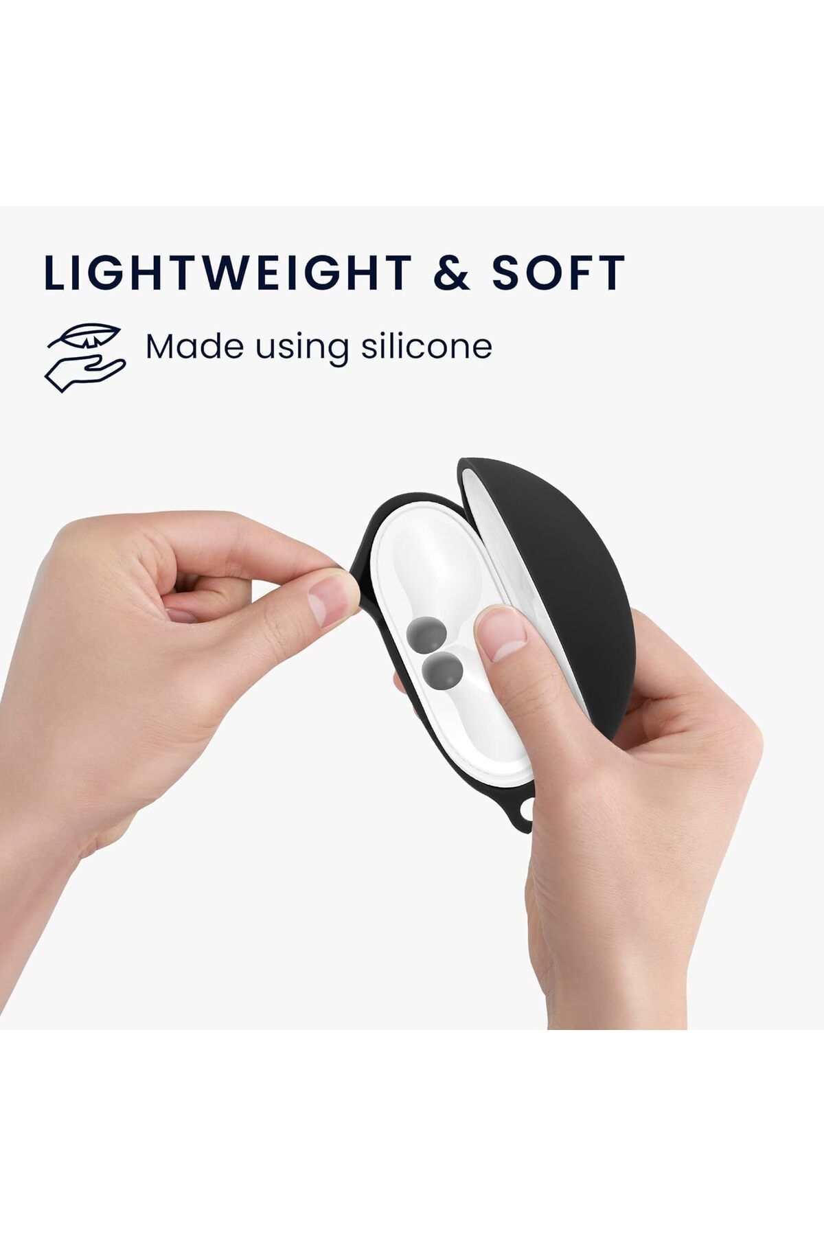 erorex-جراب شفاف متوافق مع سماعات Airpods 4 جراب متوافق مع سماعات Airpods من الجيل الرابع مع حلقة تثبيت 3