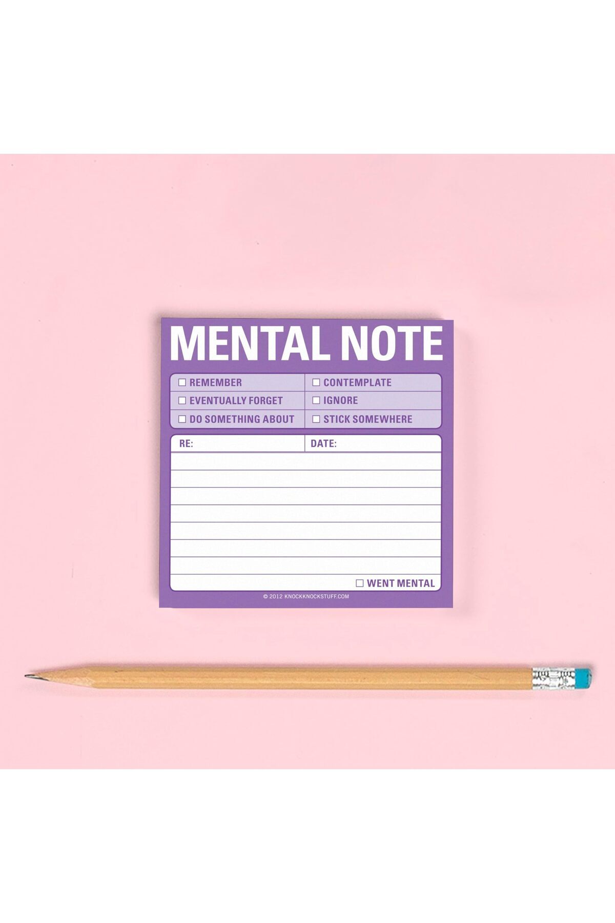 erorex-1 Count Mental Note Sticky Notes To Do List Notepads 3 X 3 Inches Each 4