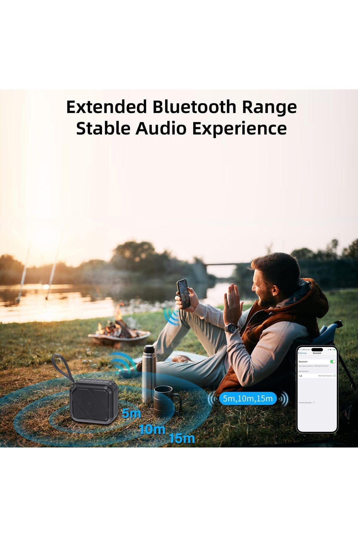 erorex-Bluetooth Speaker Wireless Speaker With Bluetooth 5.3 True Stereo Pairing 24 Hour Battery Life 6