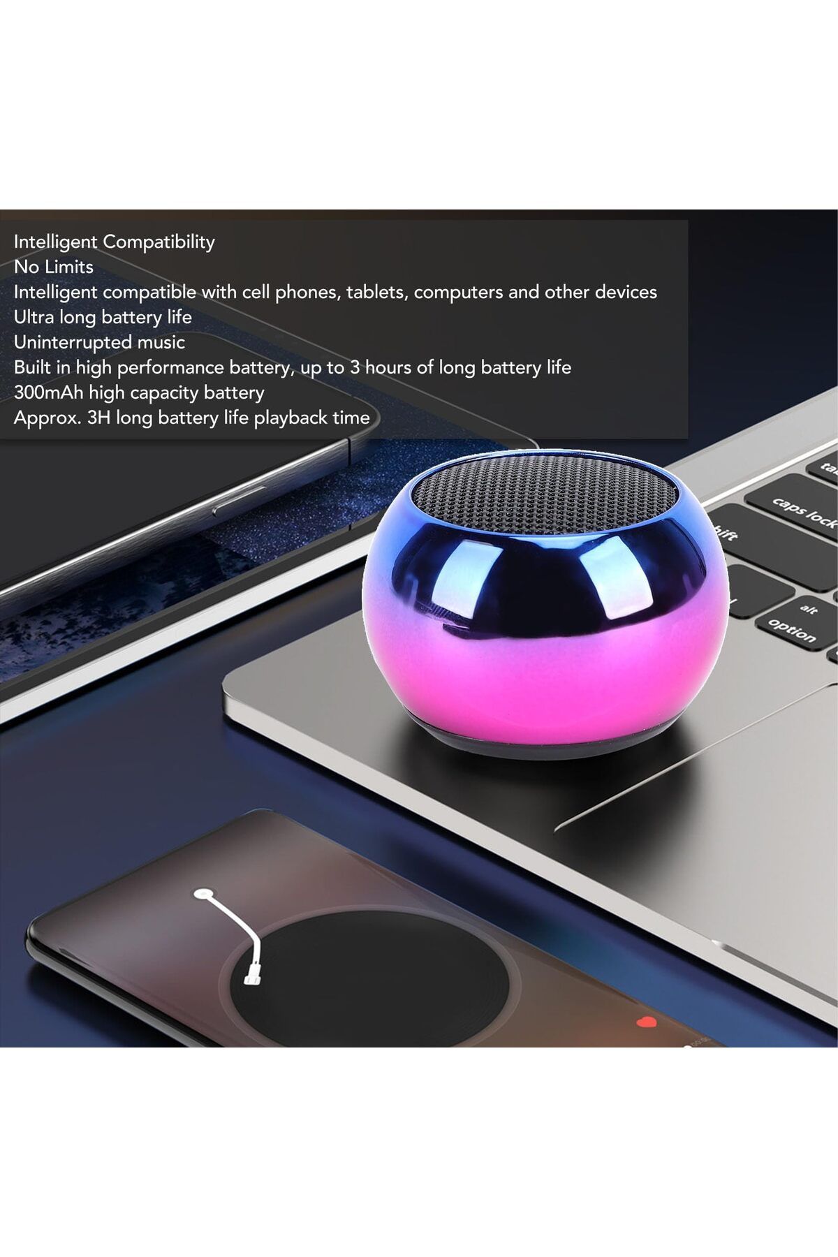 erorex-Retro Bluetooth Speaker With Radio Station Moon And Star Wireless Speaker With Clock Display And 2